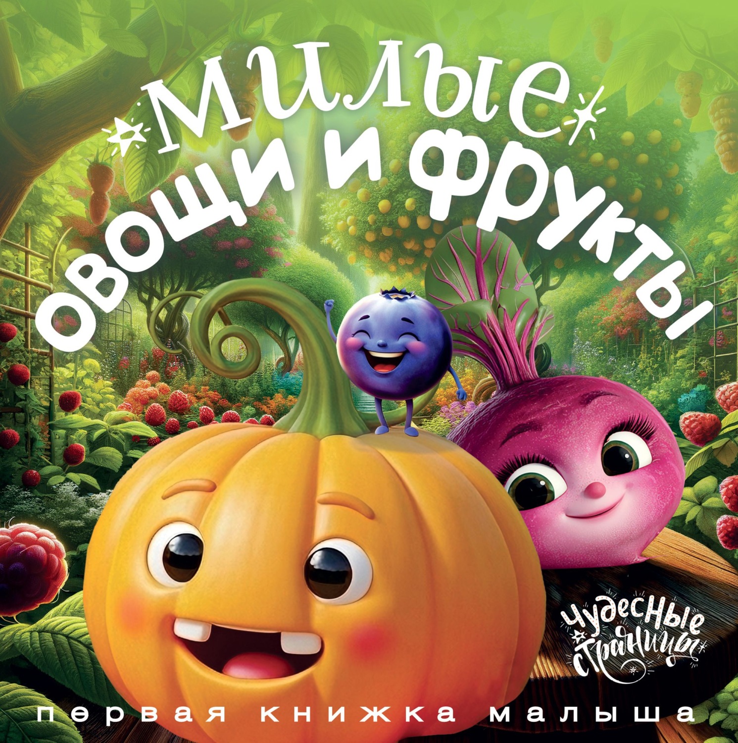 Обложка книги «Милые овощи и фрукты. Первая книжка малыша»