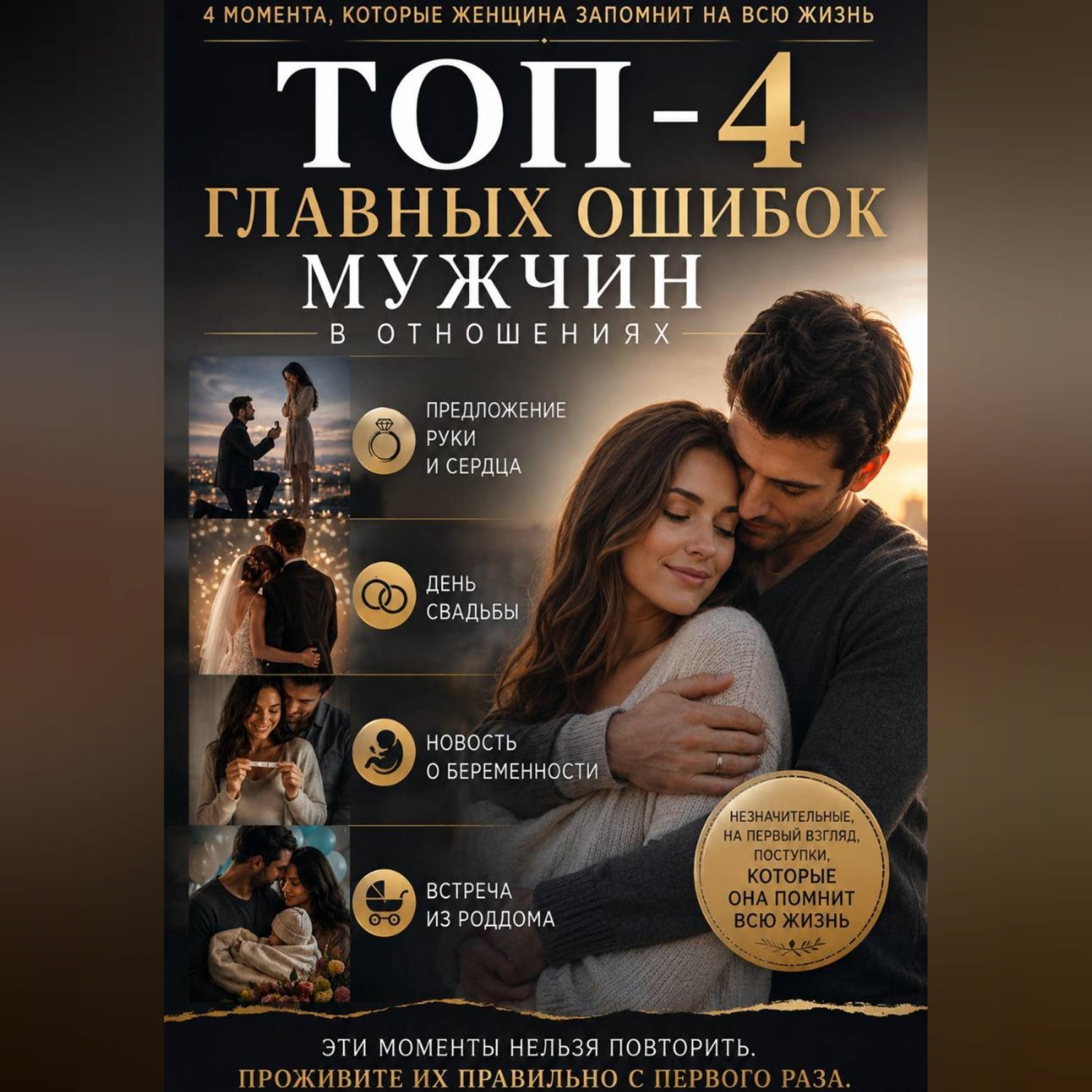 Обложка книги «ТОП-4 главных ошибок мужчин в отношениях»