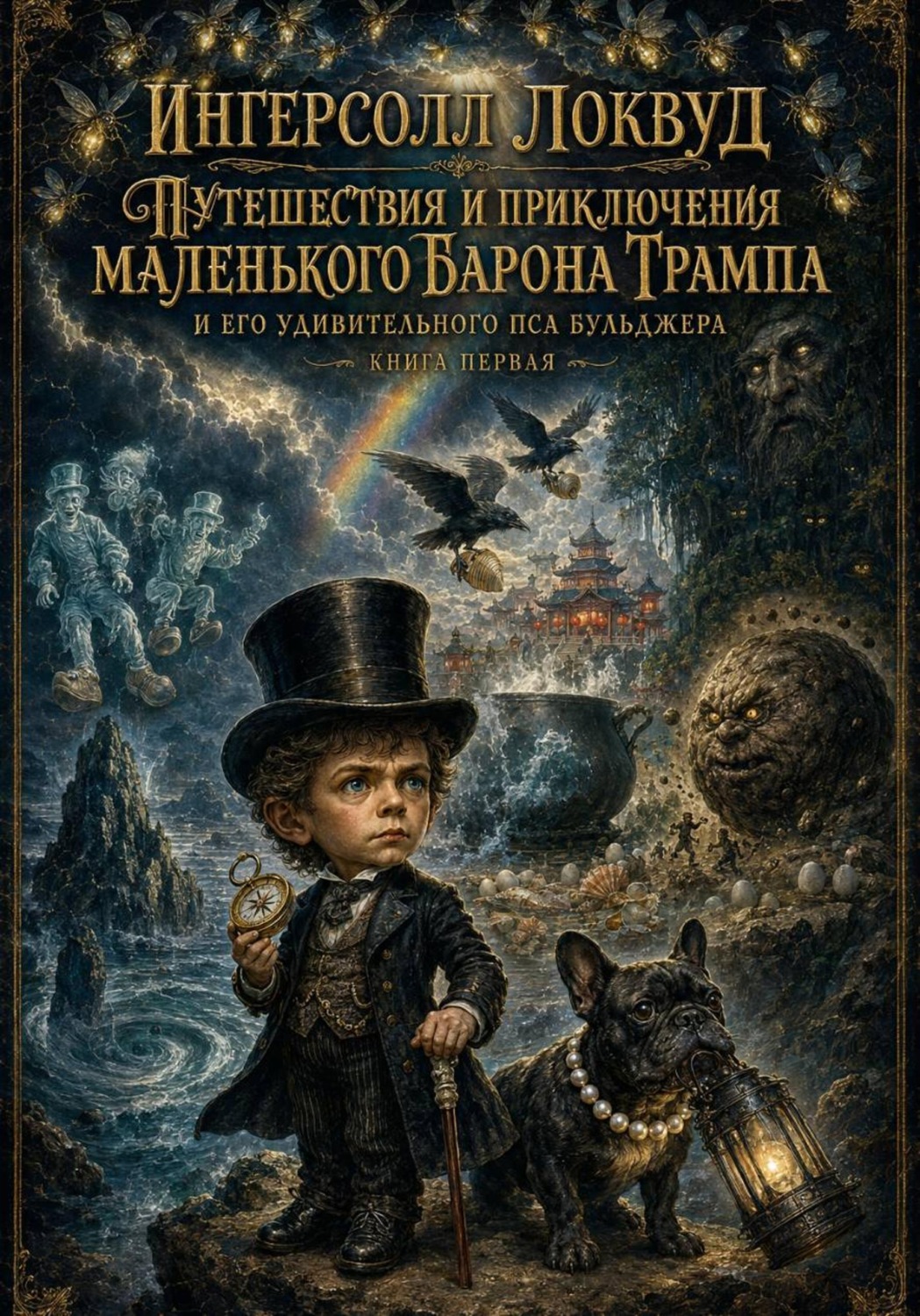 Обложка книги «ПУТЕШЕСТВИЯ И ПРИКЛЮЧЕНИЯ МАЛЕНЬКОГО БАРОНА ТРАМПА И ЕГО УДИВИТЕЛЬНОГО ПСА БУЛЬДЖЕРА»