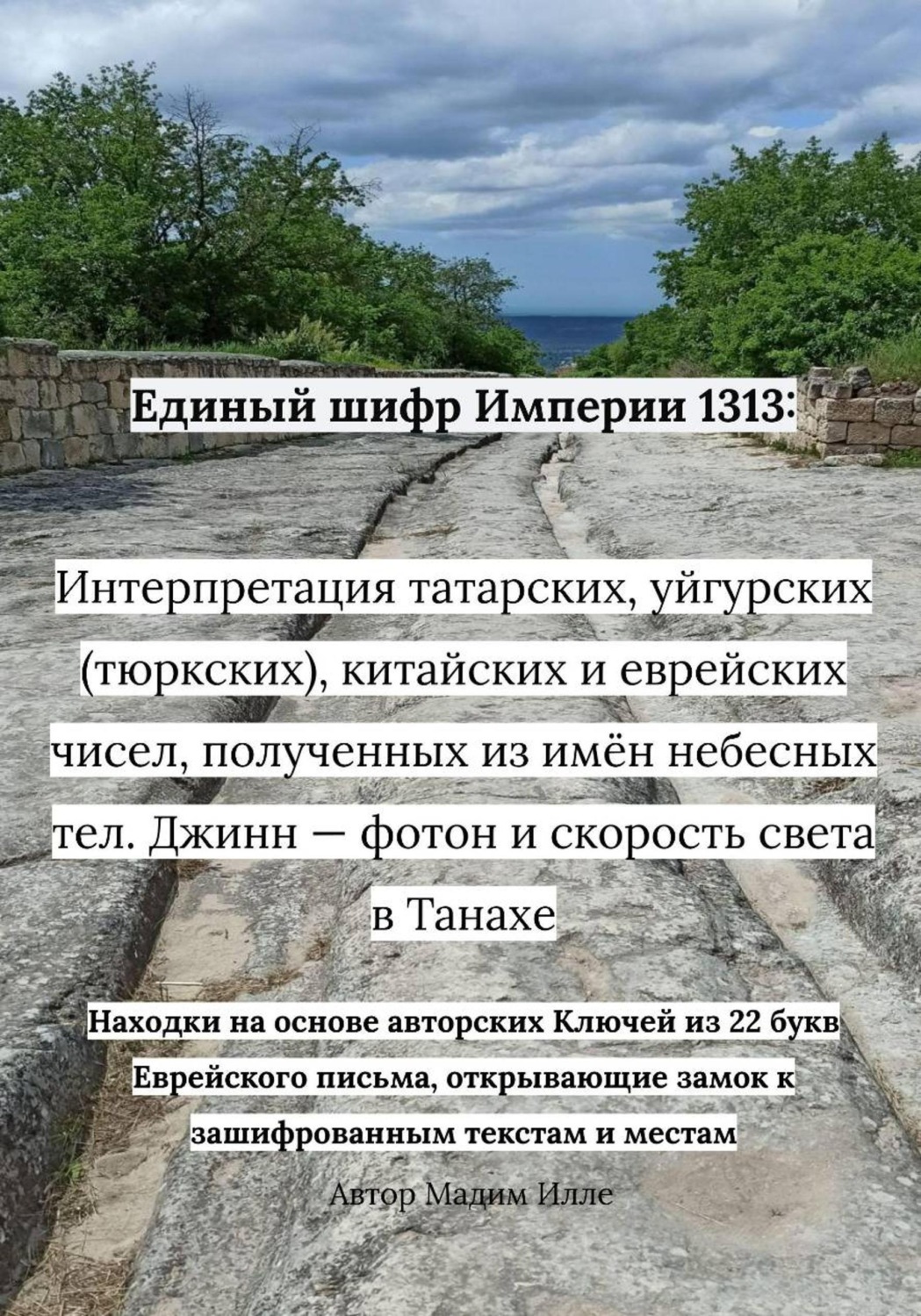 Обложка книги «Единый шифр Империи 1313: Интерпретация татарских, уйгурских (тюркских), китайских и еврейских чисел, полученных из имён небесных тел. Джинн — фотон и скорость света в Танахе»