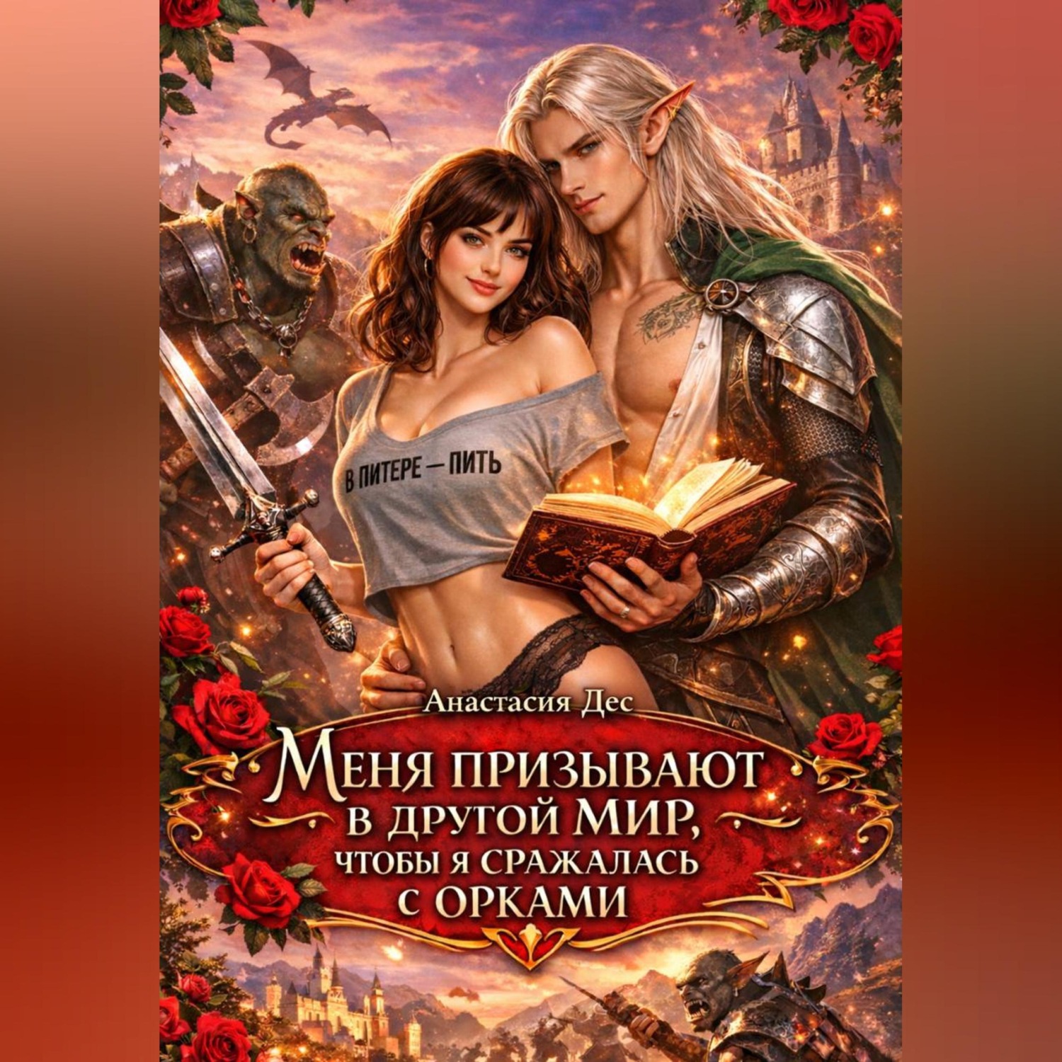 Обложка книги «Меня призывают в другой мир, чтобы я сражалась с орками»