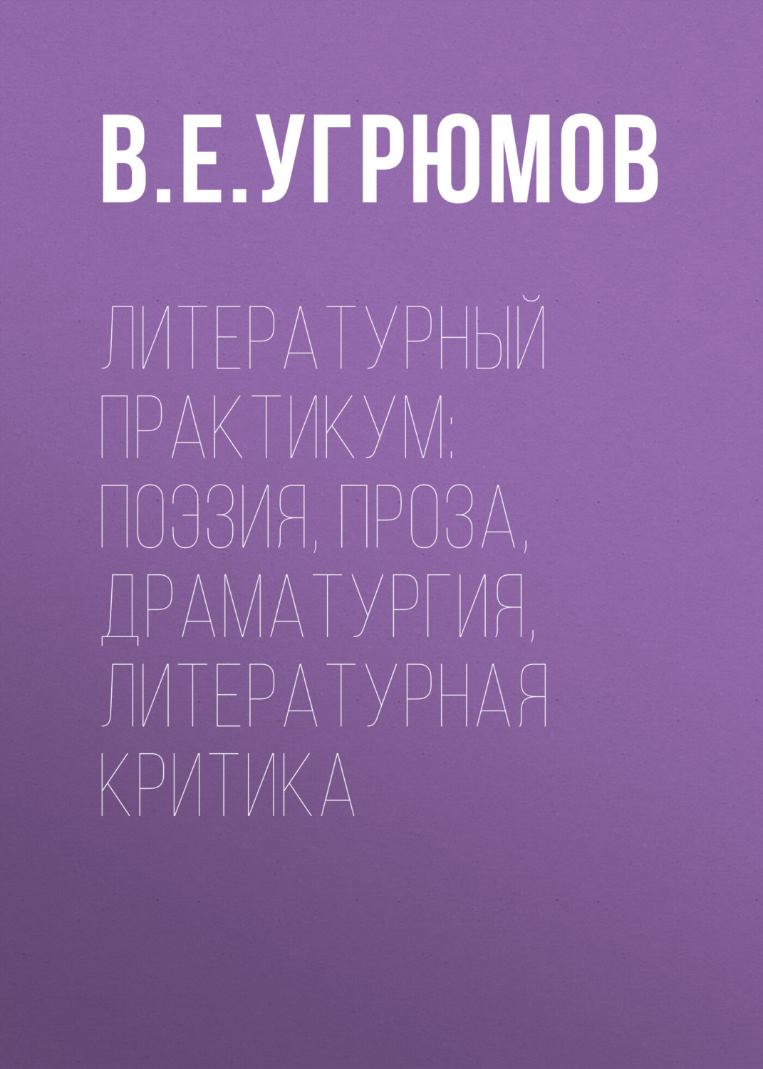 Обложка книги «Литературный практикум: поэзия, проза, драматургия, литературная критика»