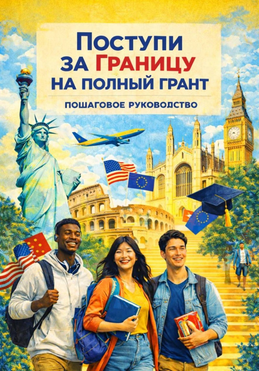 Обложка книги «Поступи за границу на полный грант: пошаговое руководство»