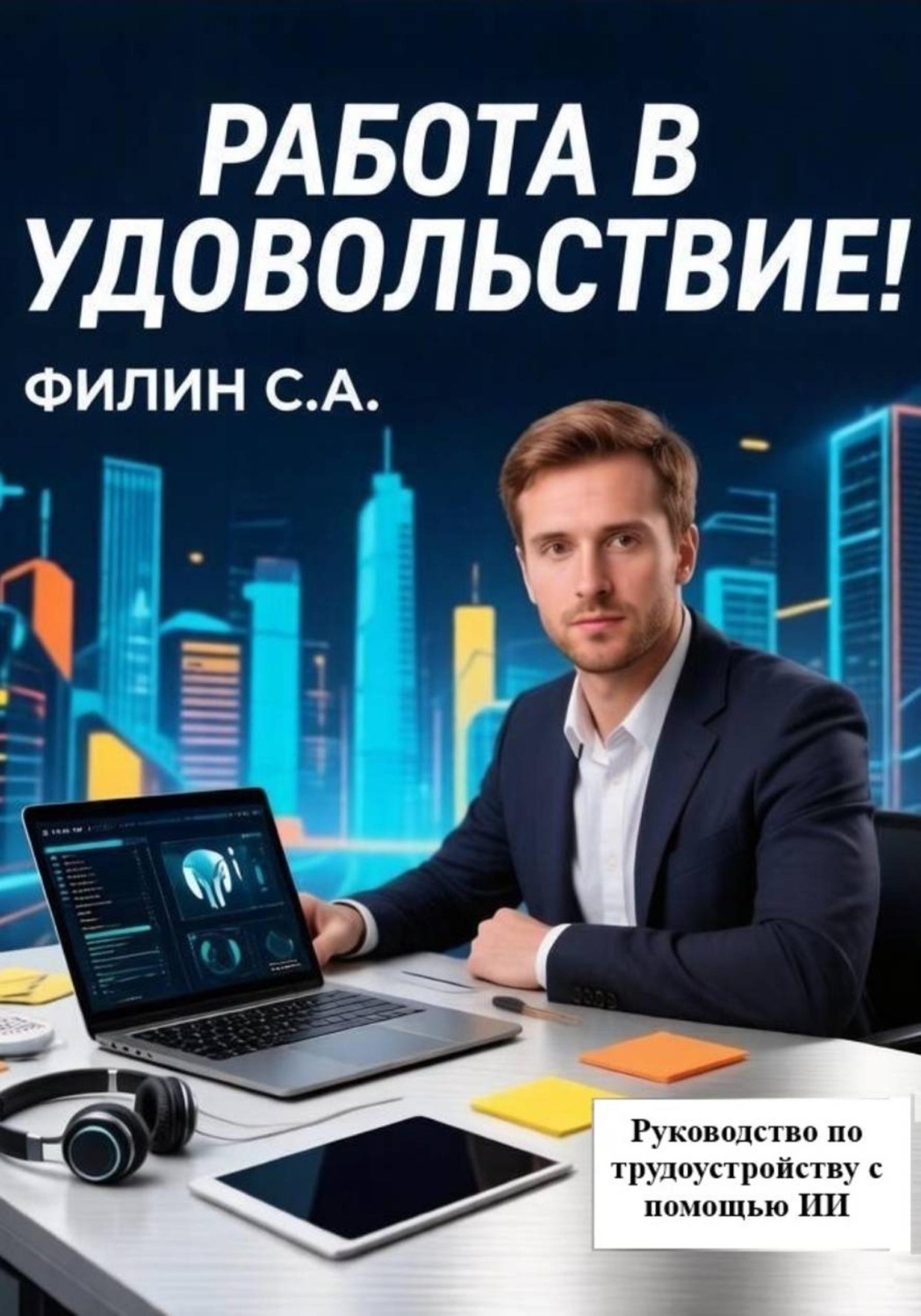 Обложка книги «Работа в удовольствие! Руководство по трудоустройству с помощью ИИ»