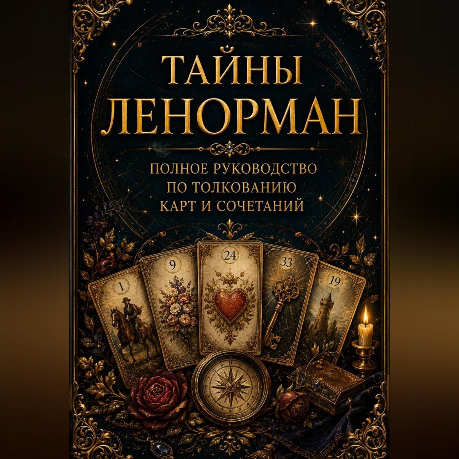 Обложка книги «Тайны Ленорман. Полное руководство по толкованию карт и сочетаний.»