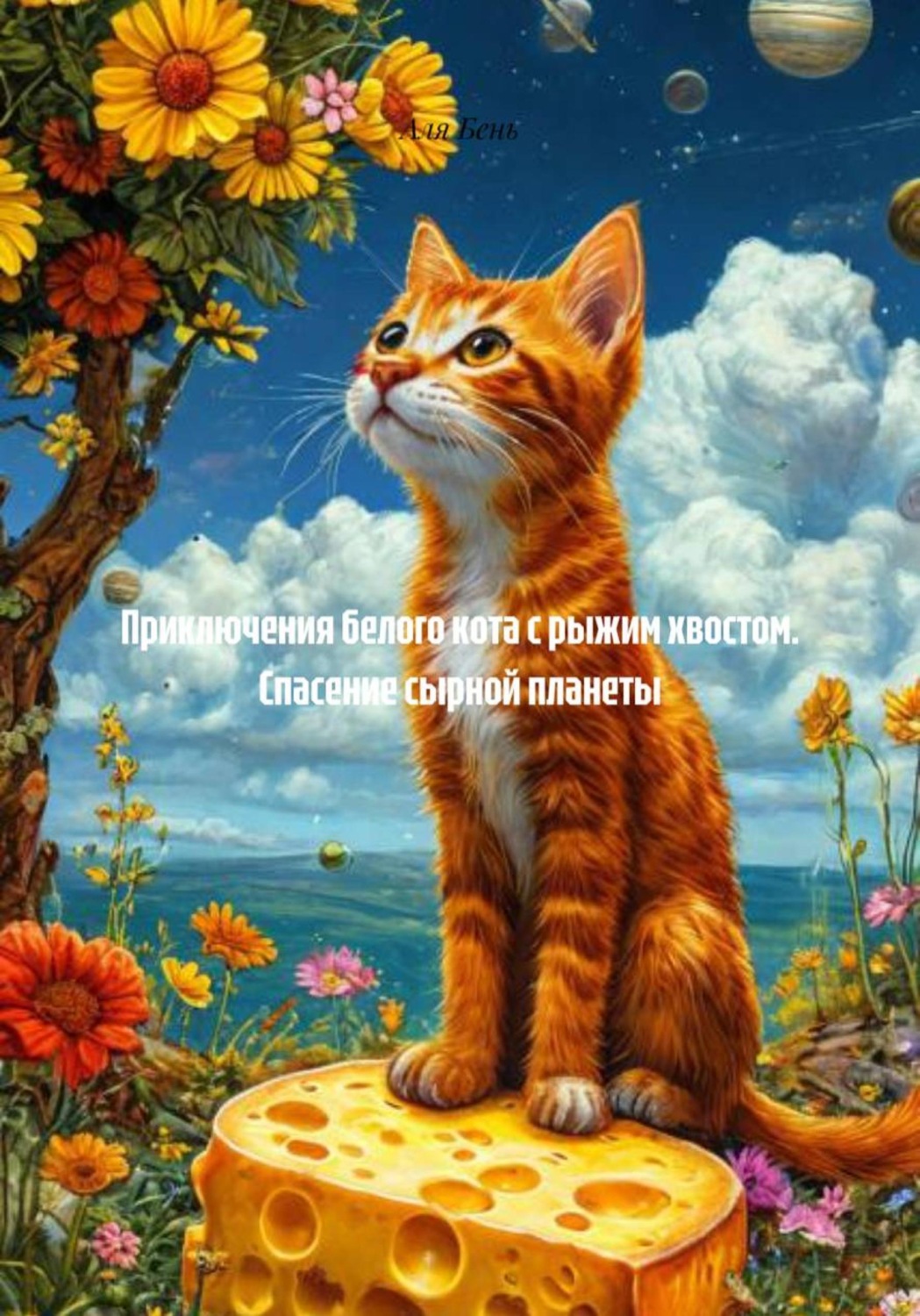 Обложка книги «Приключения белого кота с рыжим хвостом. Спасение сырной планеты»