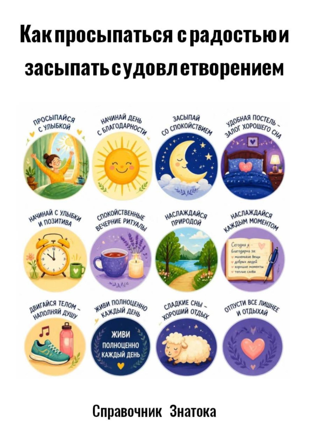 Обложка книги «Как просыпаться с радостью и засыпать с удовлетворением»