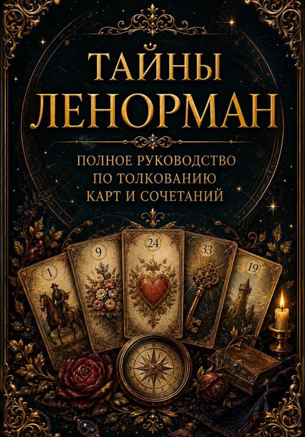 Обложка книги «Тайны Ленорман. Колода "Белый удав" Полное руководство по толкованию 52 карт и сочетаний»