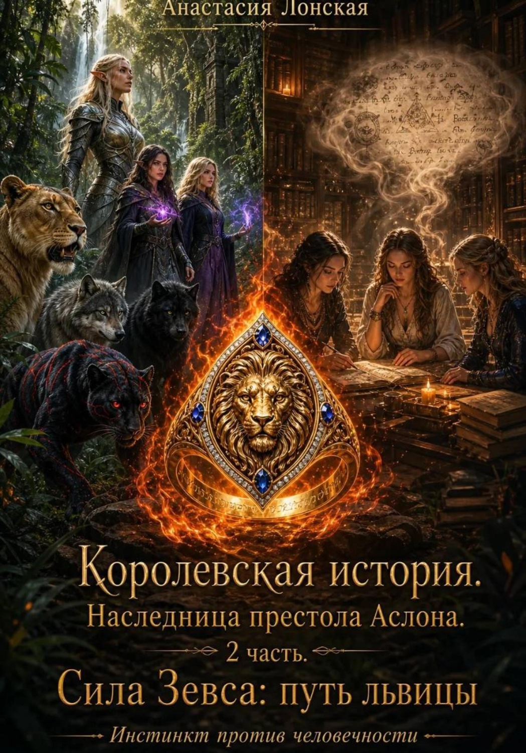 Обложка книги «Королевская история. Наследница престола Аслона. 2 часть. Сила Зевса: путь львицы»