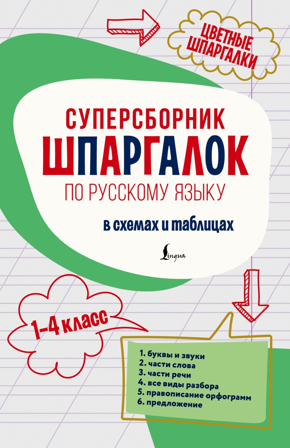 Обложка книги «Суперсборник шпаргалок по русскому языку. 1–4 класс»