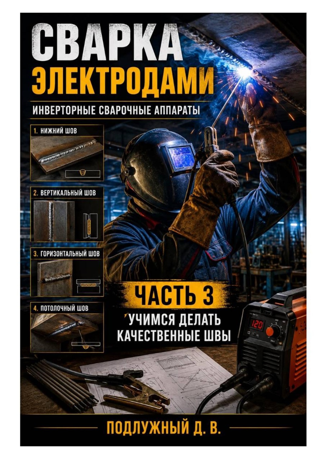 Обложка книги «Сварка электродами. Инверторные сварочные аппараты. Часть 3. Учимся делать качественные швы»