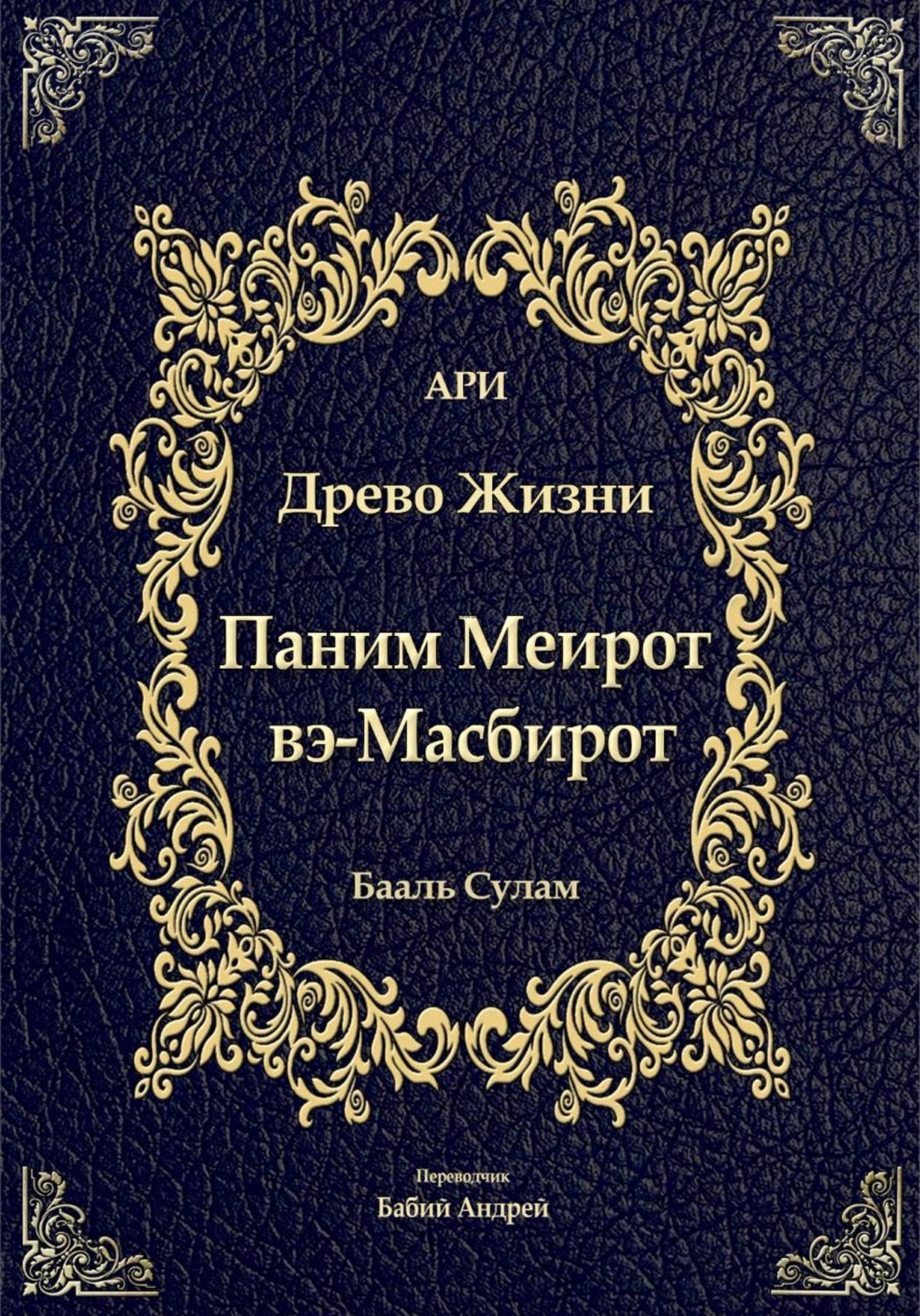 Обложка книги «Паним Меирот и Масбирот на Древо Жизни»