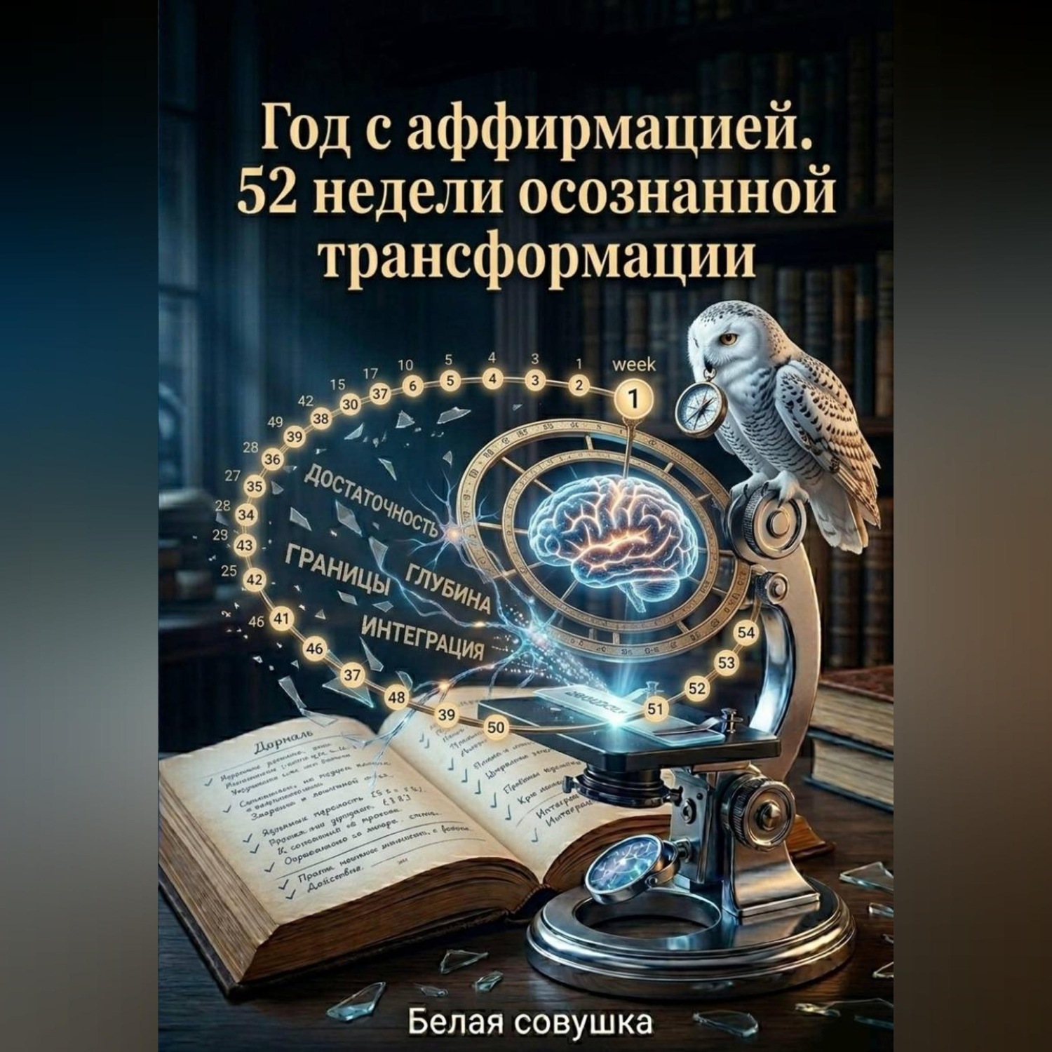 Обложка книги «Год с аффирмацией. 52 недели осознанной трансформации»