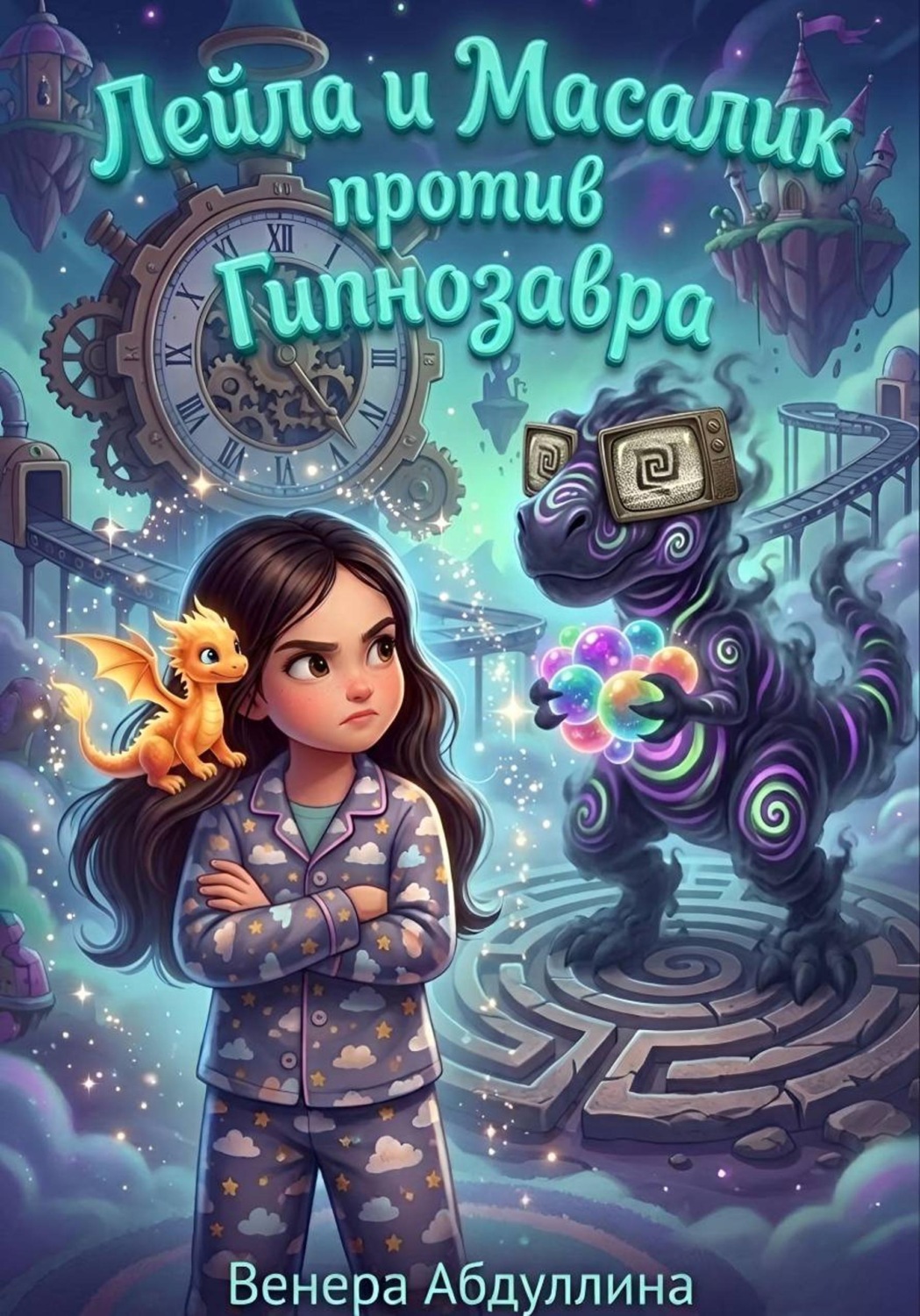 Обложка книги «Лейла и Масалик против Гипнозавра»