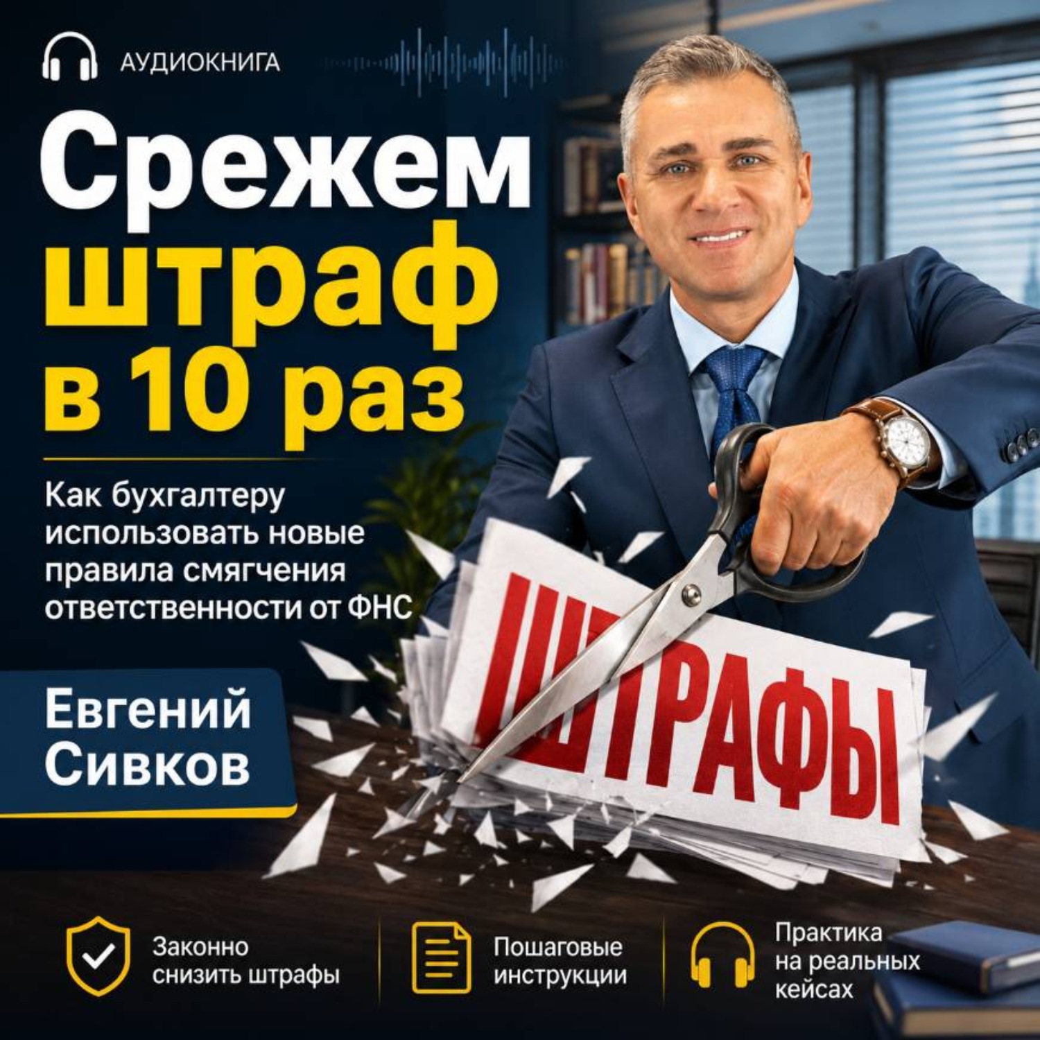 Обложка книги ««Срежем штраф в 10 раз»: новые правила смягчения ответственности от ФНС»