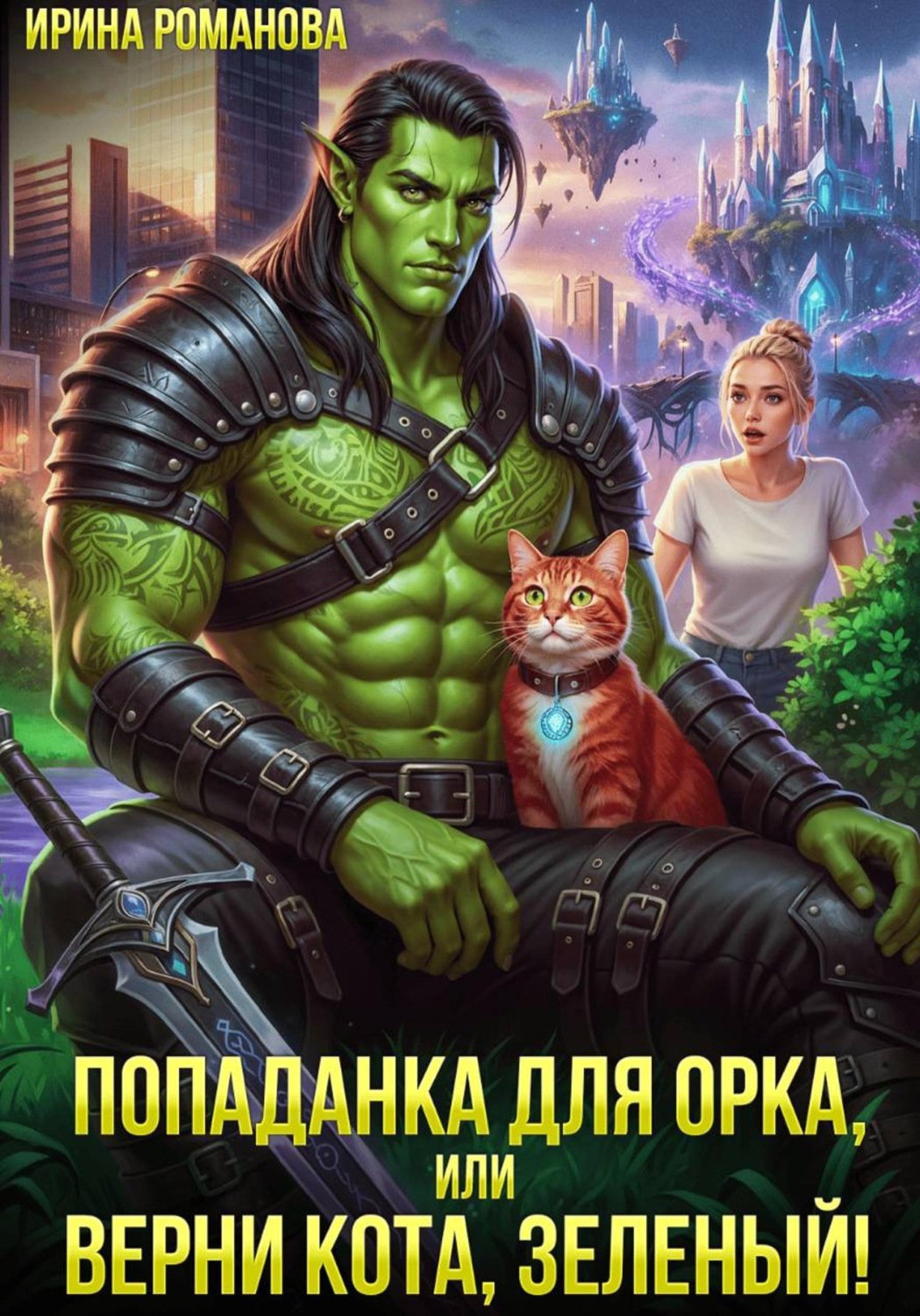 Обложка книги «Попаданка для орка, или Верни кота, зеленый!»