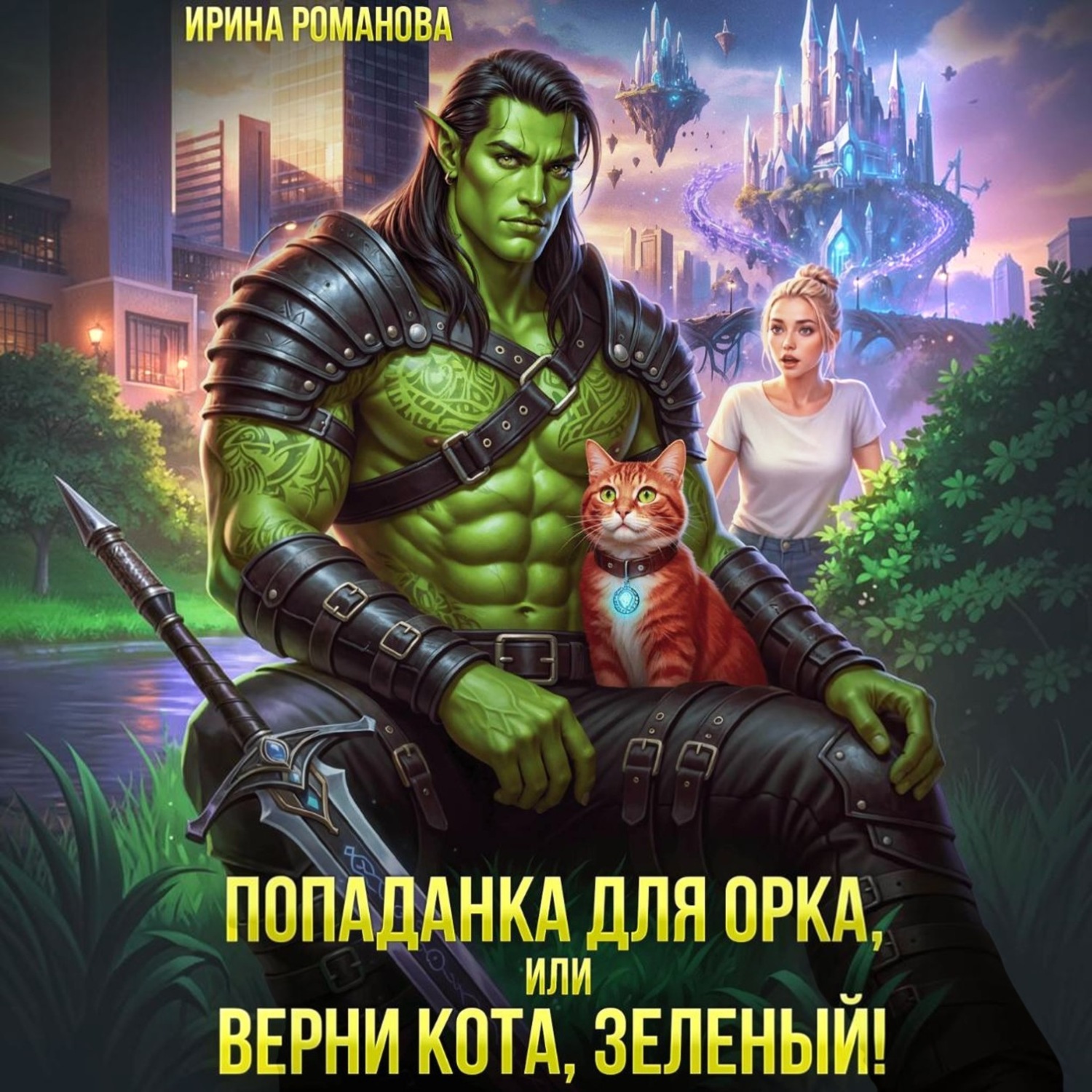 Обложка книги «Попаданка для орка, или Верни кота, зеленый!»