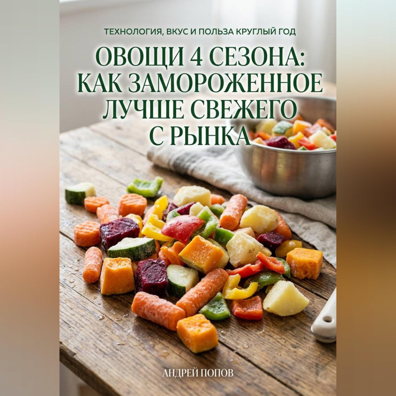 Обложка книги «Овощи 4 сезона: как замороженное лучше свежего с рынка»