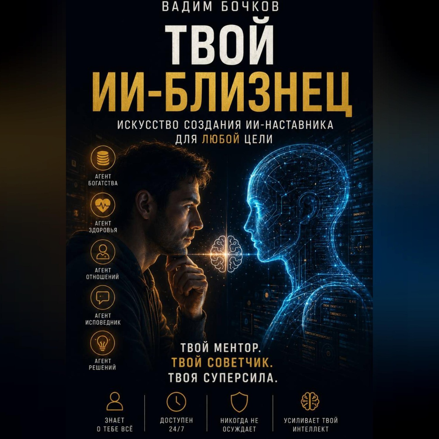 Обложка книги «Твой ИИ‑близнец: Искусство создания ИИ‑наставника для любой цели»