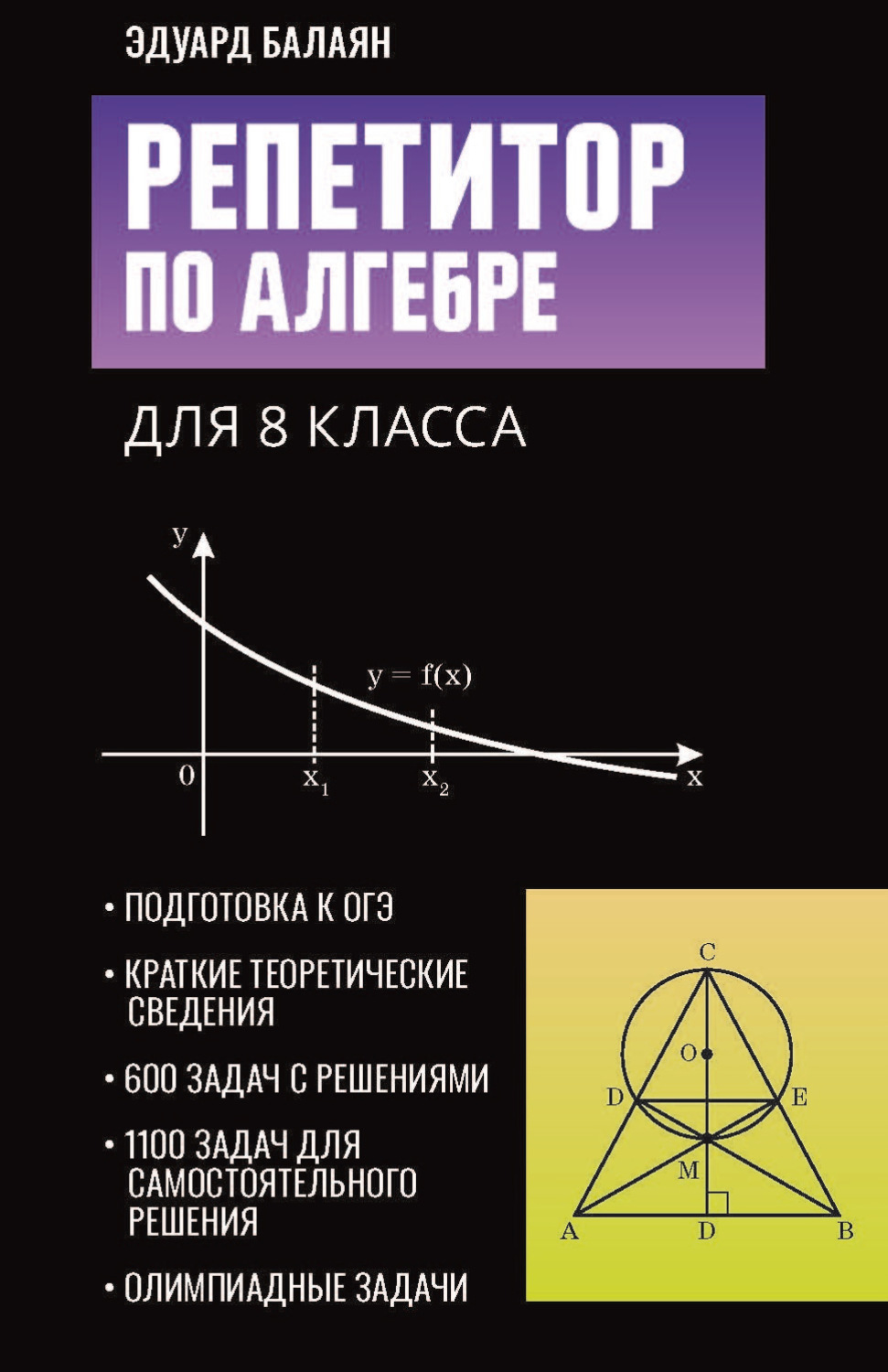 Обложка книги «Репетитор по алгебре для 8 класса»