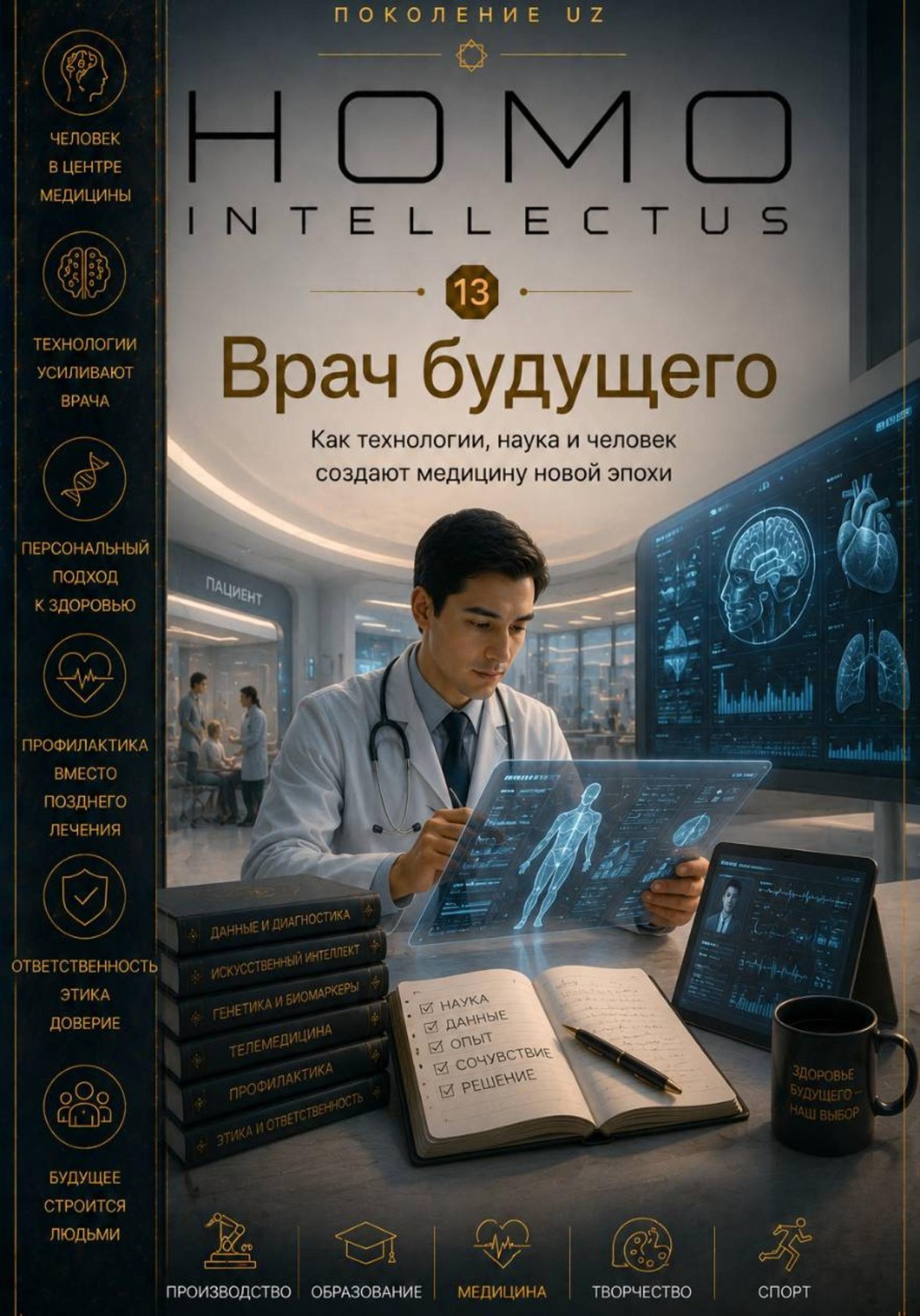Обложка книги «Врач будущего. Homo Intellectus»