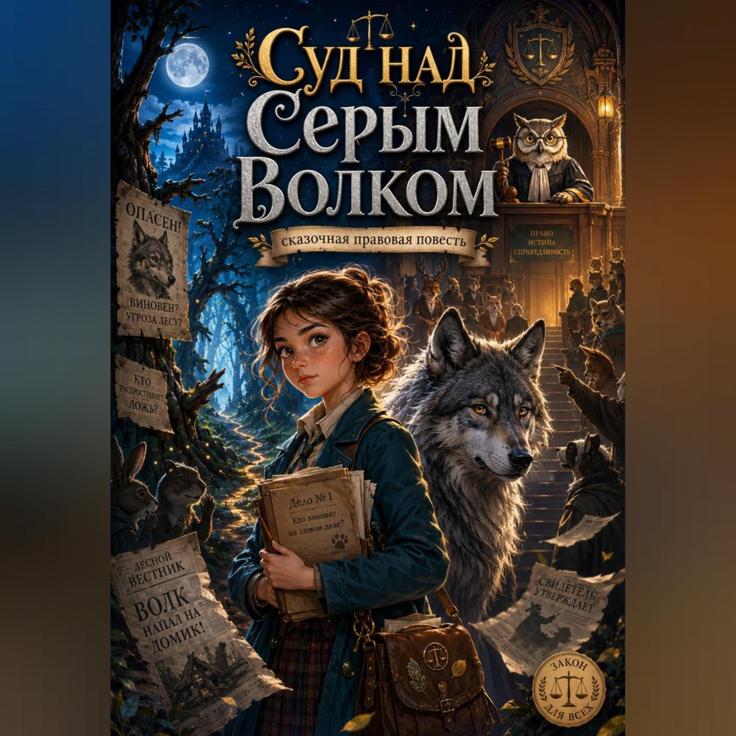 Обложка книги «Суд над Серым Волком»