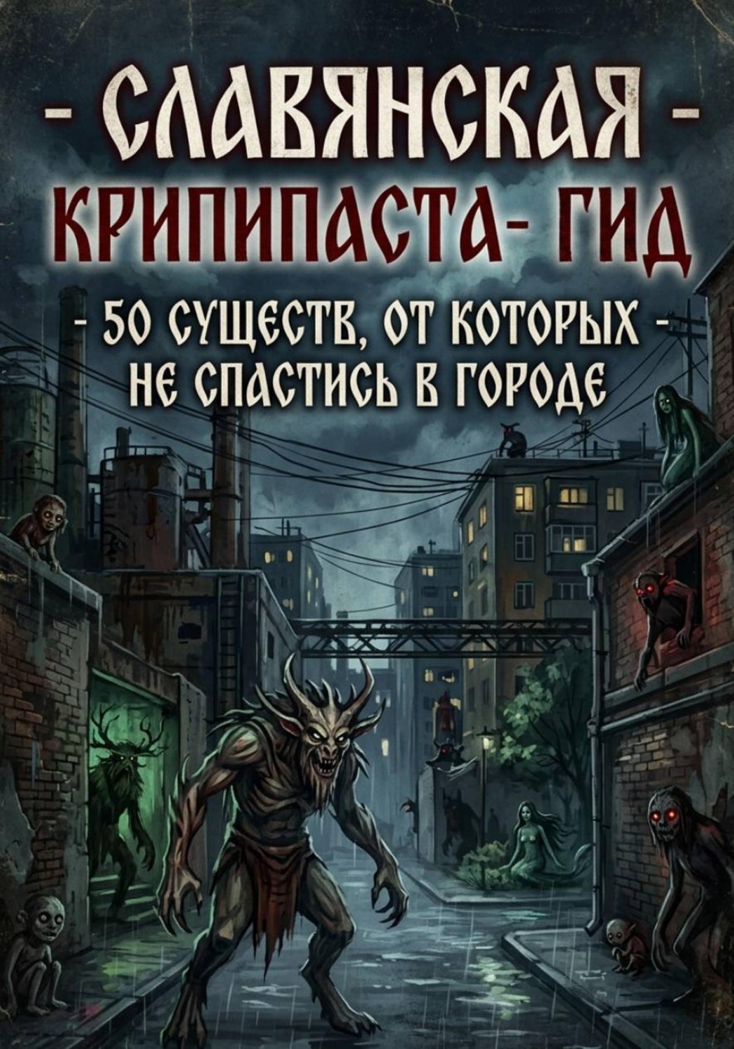 Обложка книги «Славянская крипипаста-гид: 50 существ, от которых не спастись в городе»