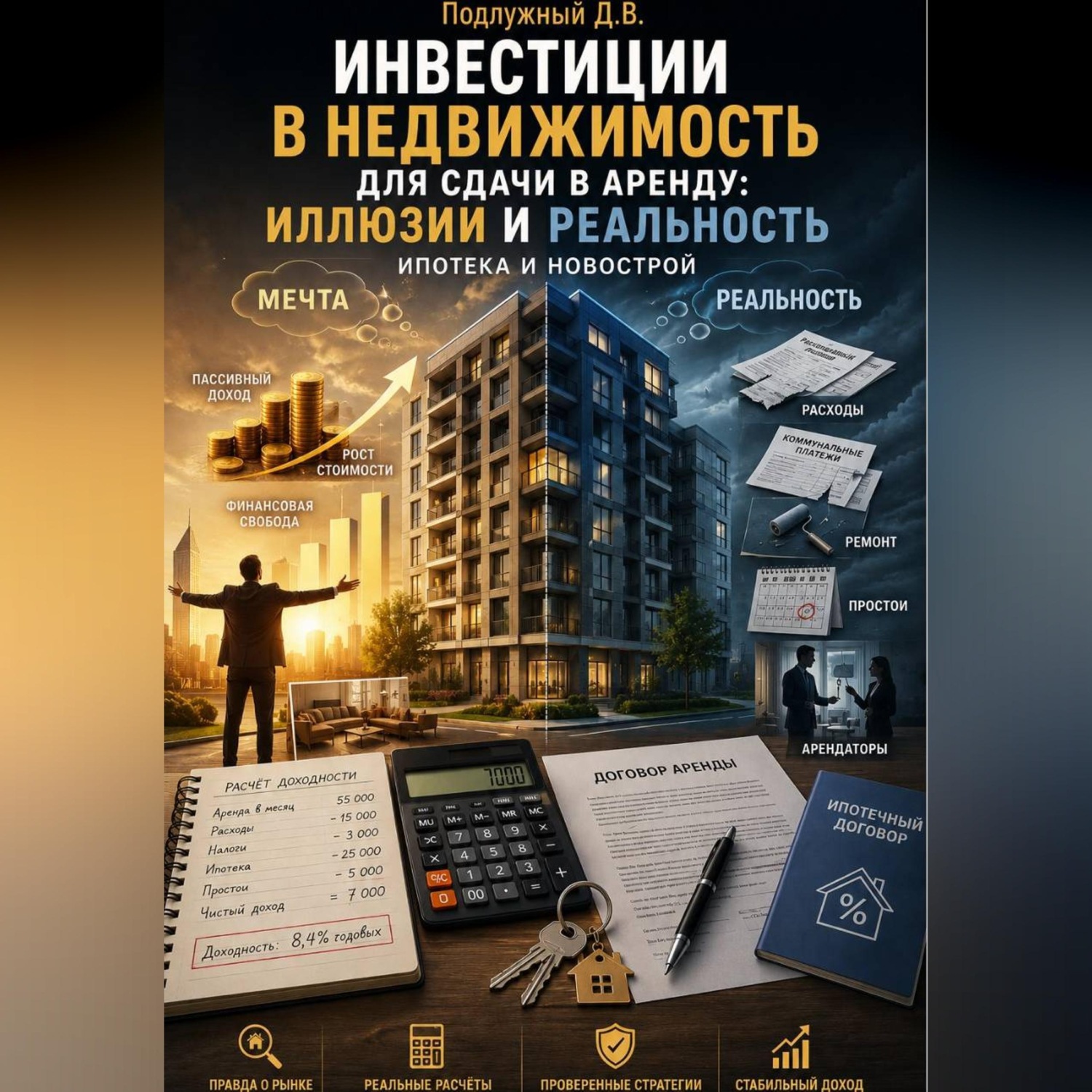 Обложка книги «Инвестиции в недвижимость для сдачи в аренду: иллюзии и реальность. Ипотека и новострой»