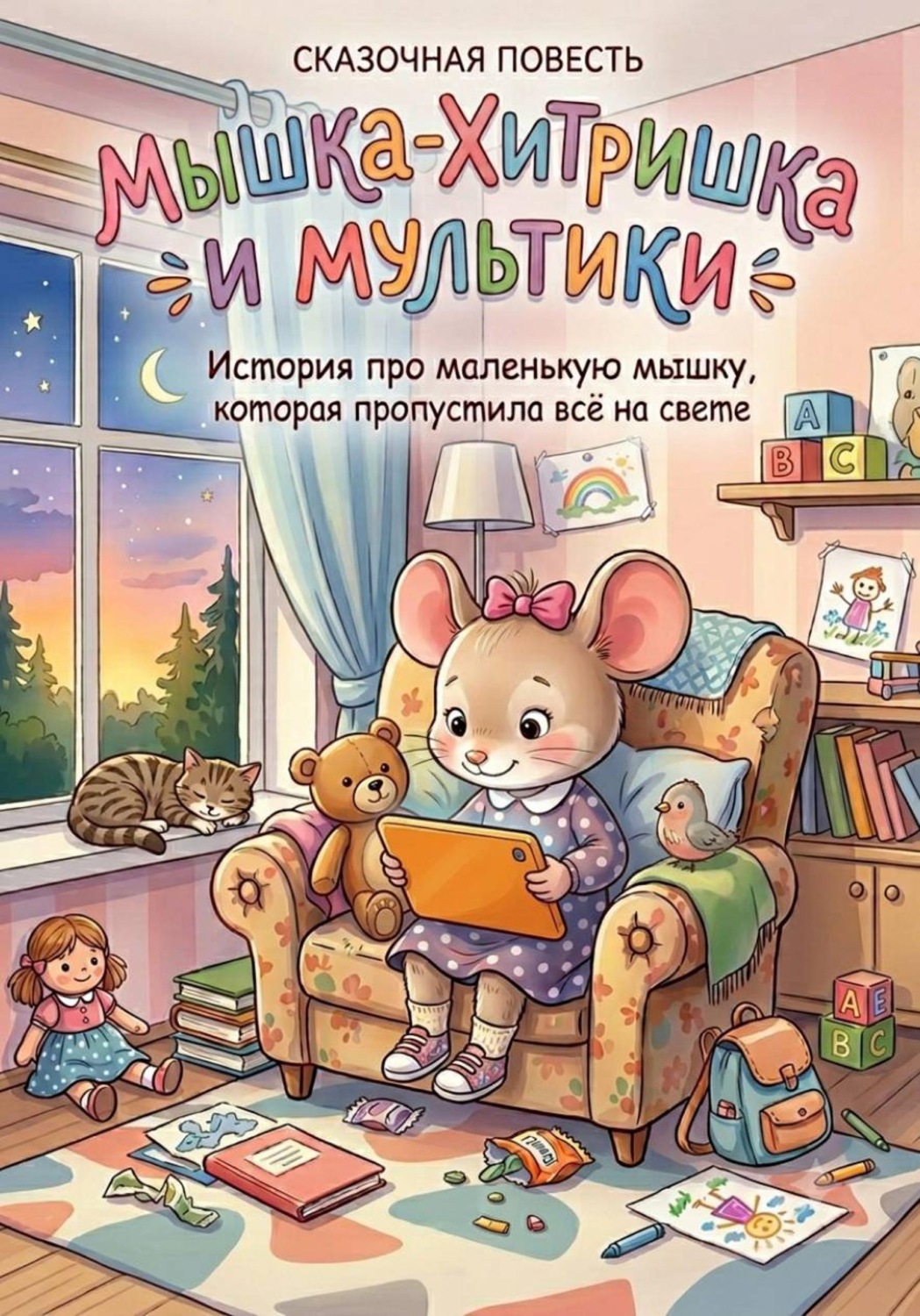 Обложка книги «Мышка-хитришка и мультики»