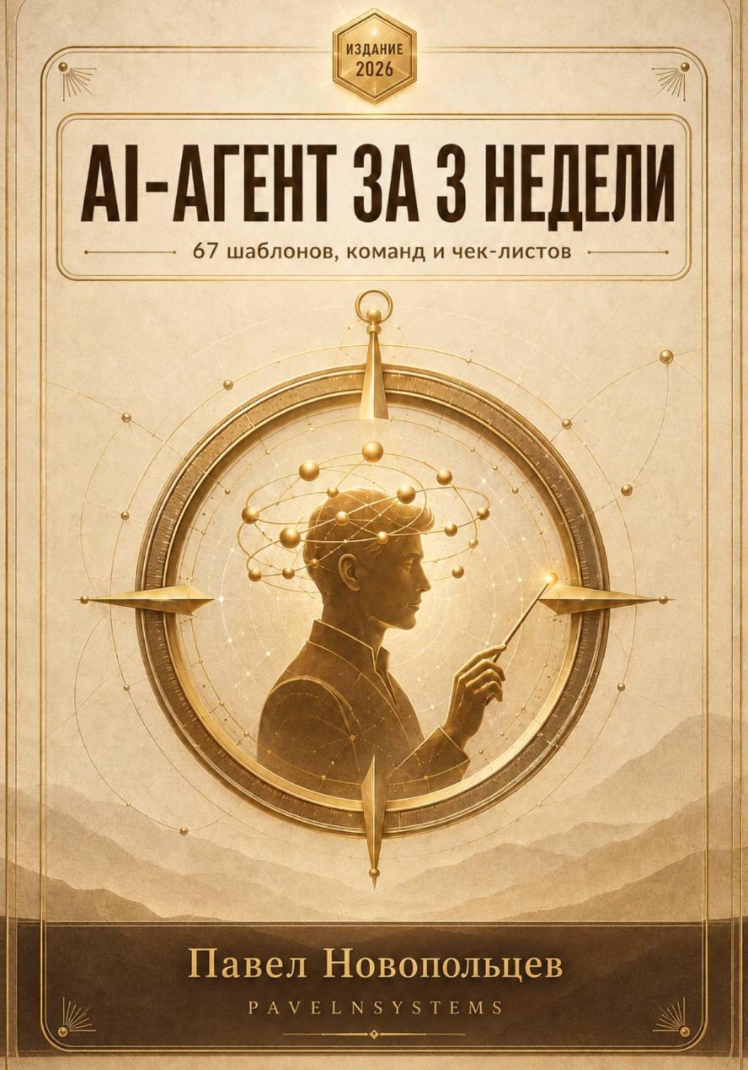 Обложка книги «AI-агенты за 3 недели 67 шаблонов, команд и чек-листов для надёжного исполнителя.»