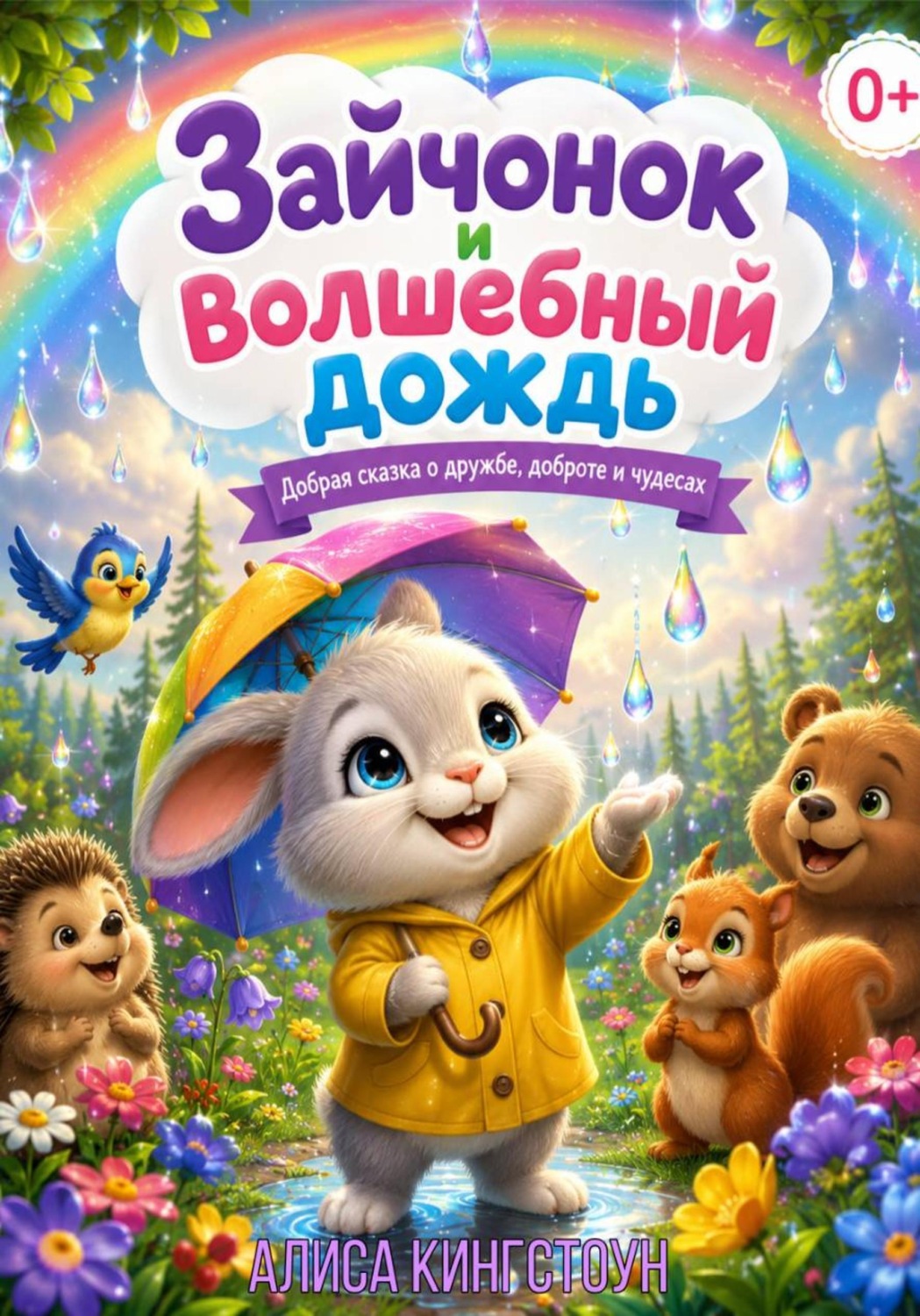 Обложка книги «Зайчонок и волшебный дождь»