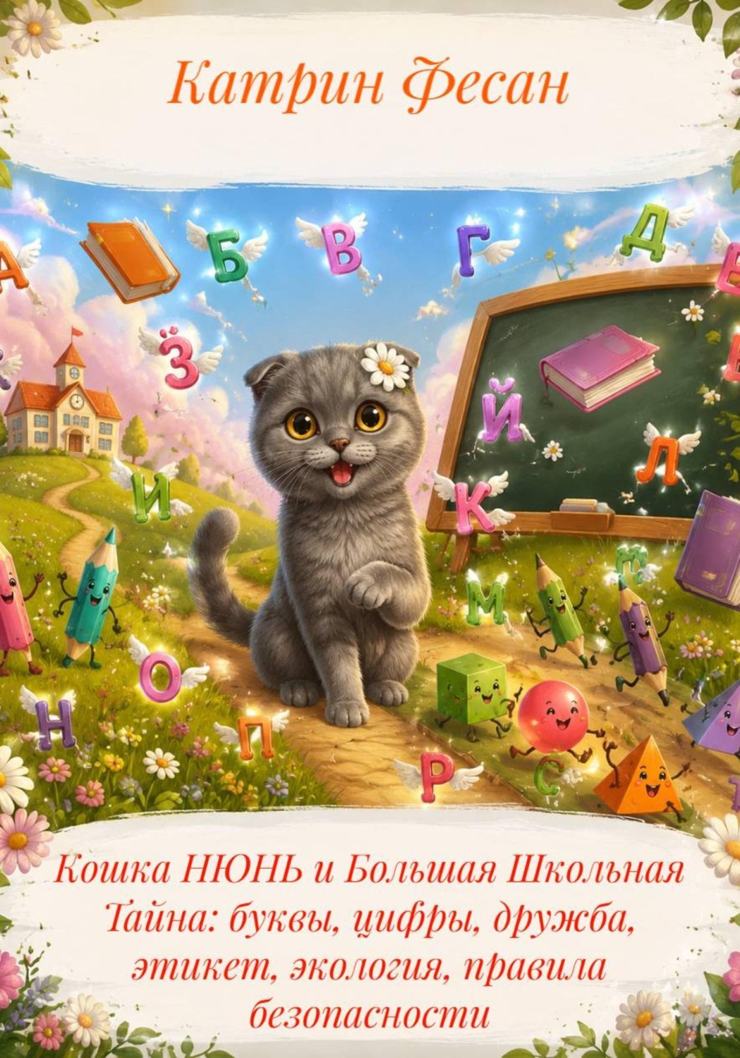 Обложка книги «Кошка НЮНЬ и Большая Школьная Тайна: буквы, цифры, дружба, этикет, экология, правила безопасности»