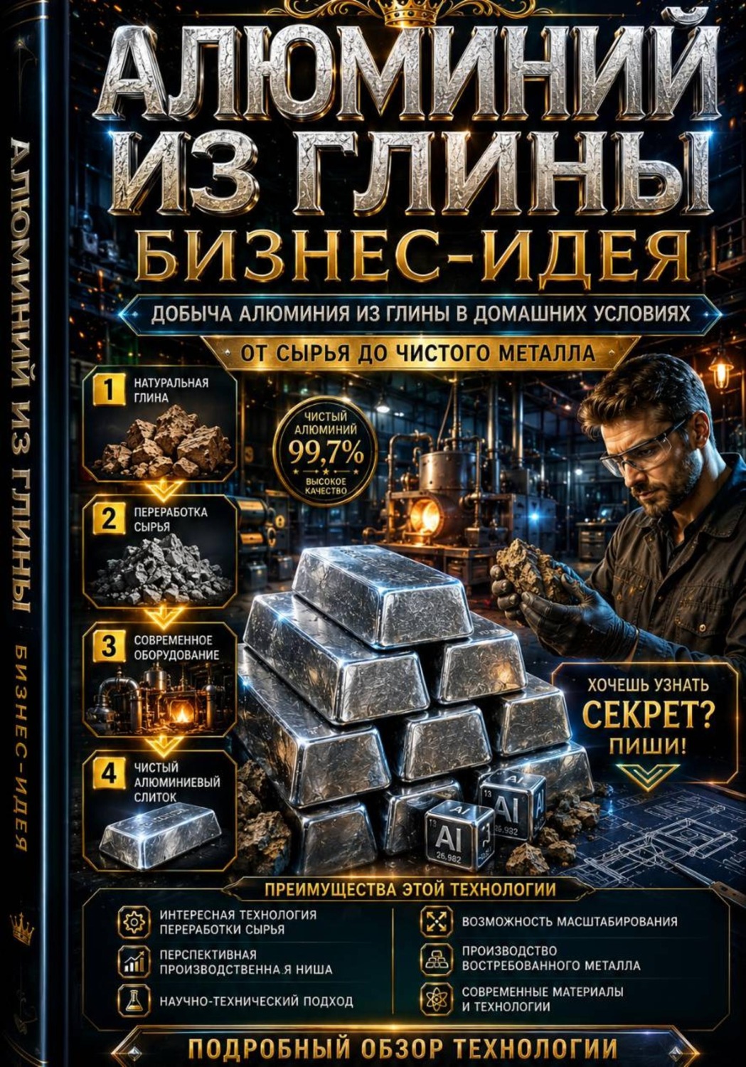 Обложка книги «Алюминий из глины бизнес-идея»