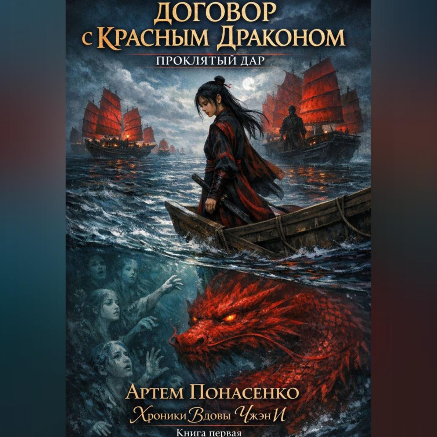 Обложка книги «ДОГОВОР С КРАСНЫМ ДРАКОНОМ: ПРОКЛЯТЫЙ ДАР (Книга 1). Цикл: Хроники Вдовы Чжэн И»