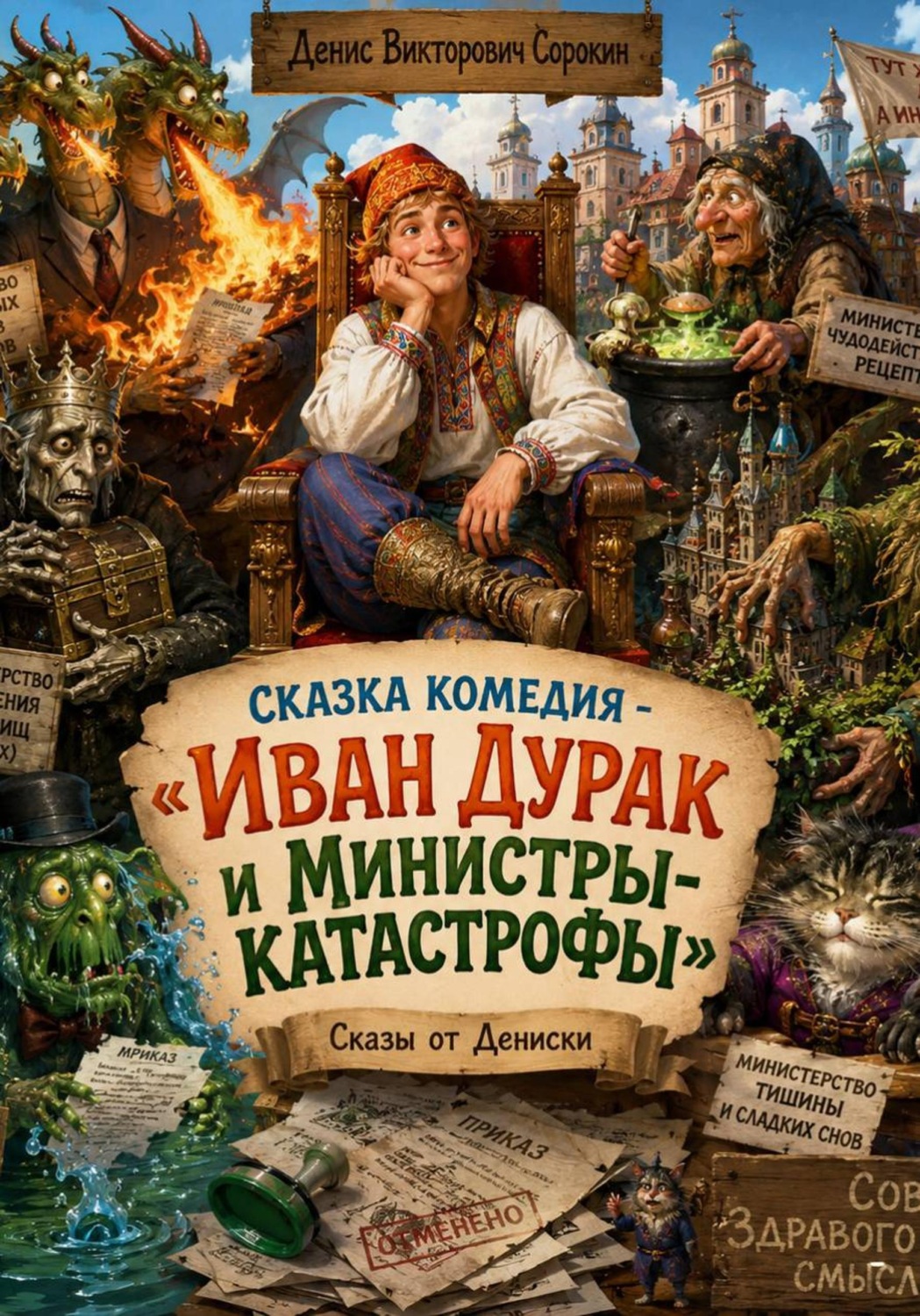Обложка книги «Иван Дурак и министры-катастрофы. Сказка-комедия»