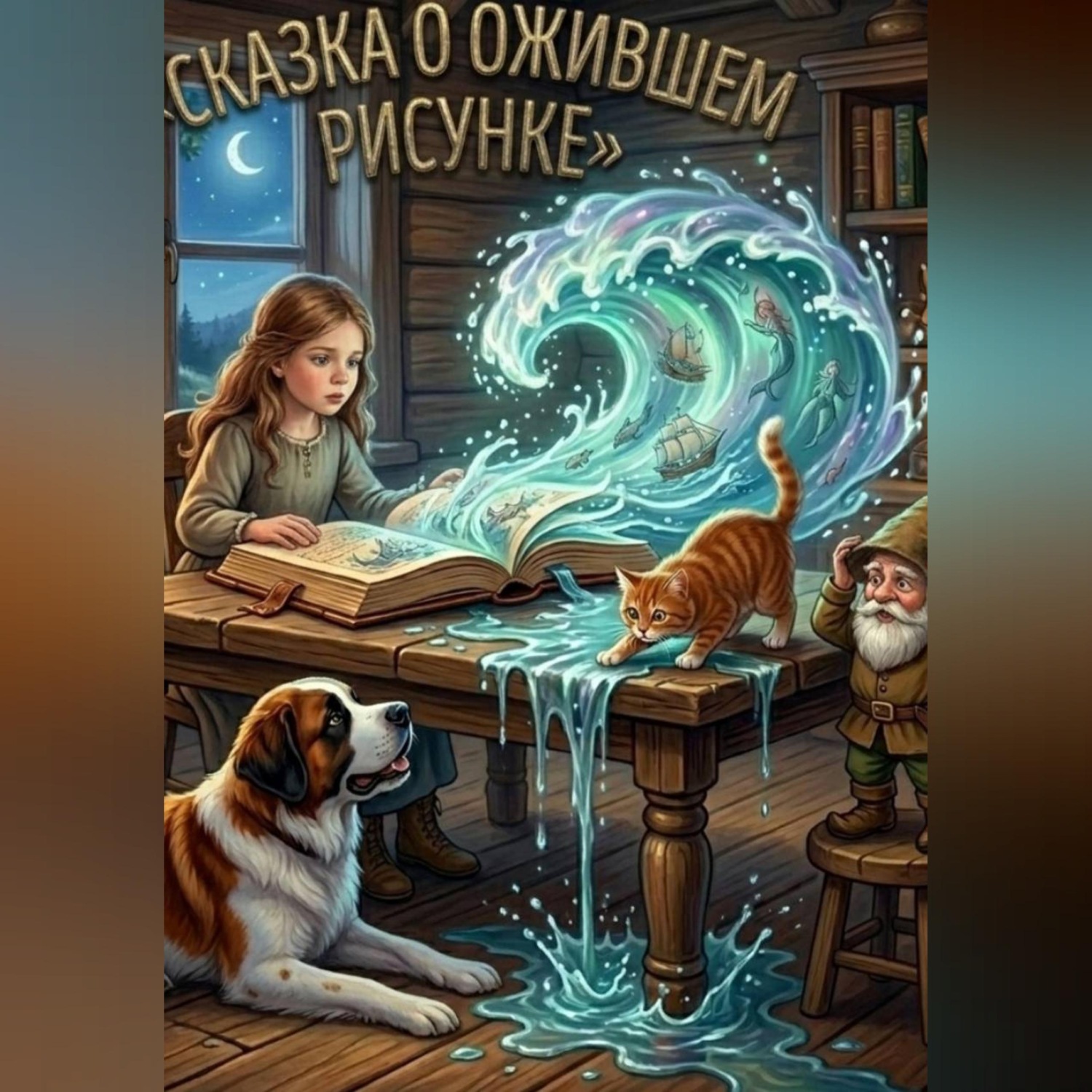 Обложка книги «Сказка "Оживший рисунок моря"»