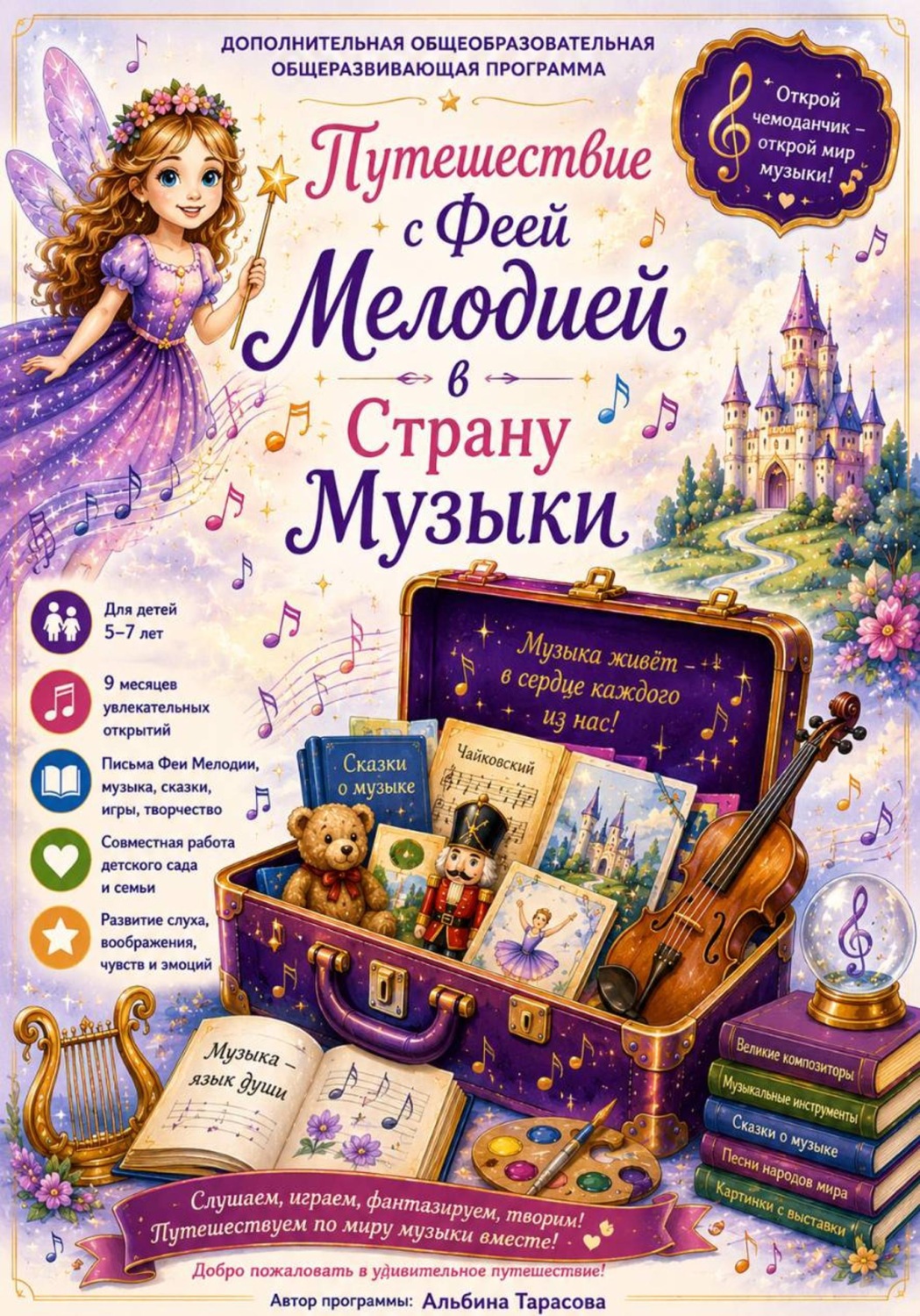 Обложка книги «Путешествие с Феей Мелодией в Страну Музыки»