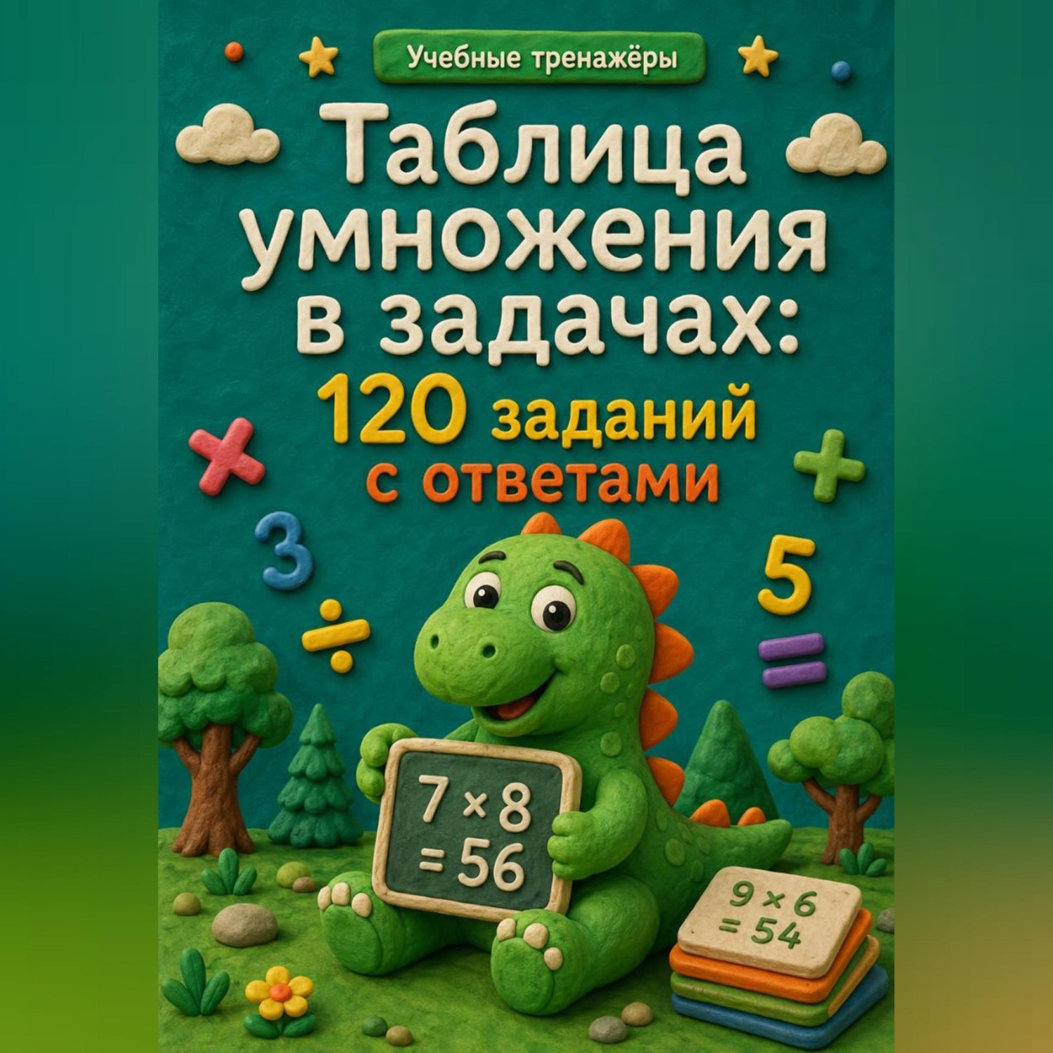 Обложка книги «Таблица умножения в задачах: 120 заданий с ответами»