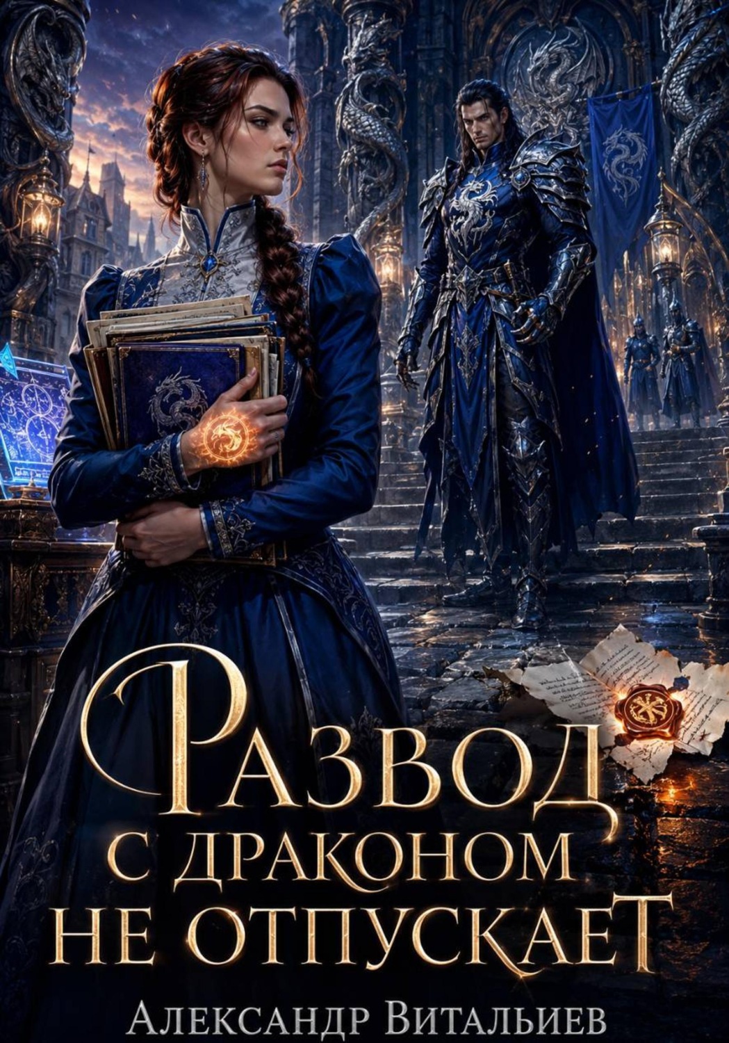 Обложка книги «Развод с драконом не отпускает»