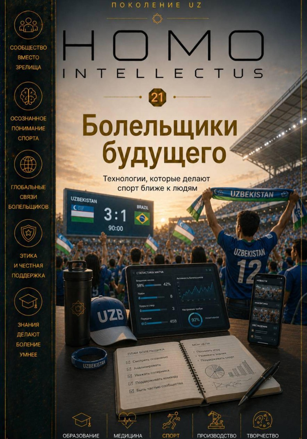 Обложка книги «Болельщики будущего. Homo Intellectus»