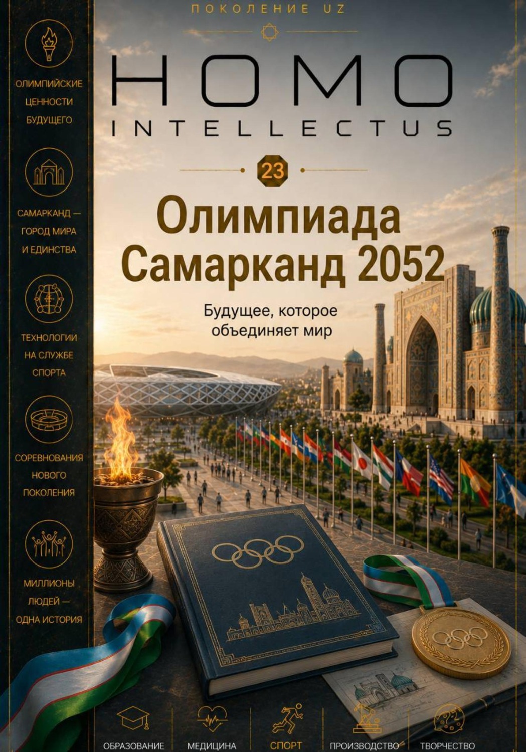 Обложка книги «Олимпиада Самарканд 2052. Homo Intellectus»