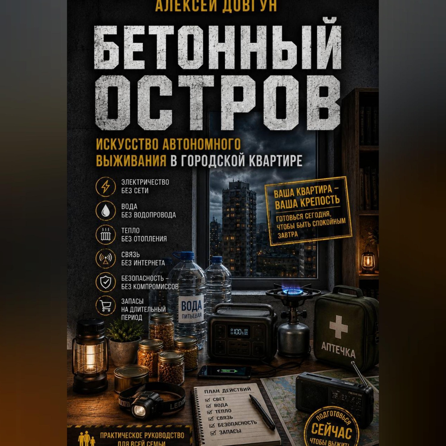 Обложка книги «Бетонный остров: Искусство автономного выживания в городской квартире»