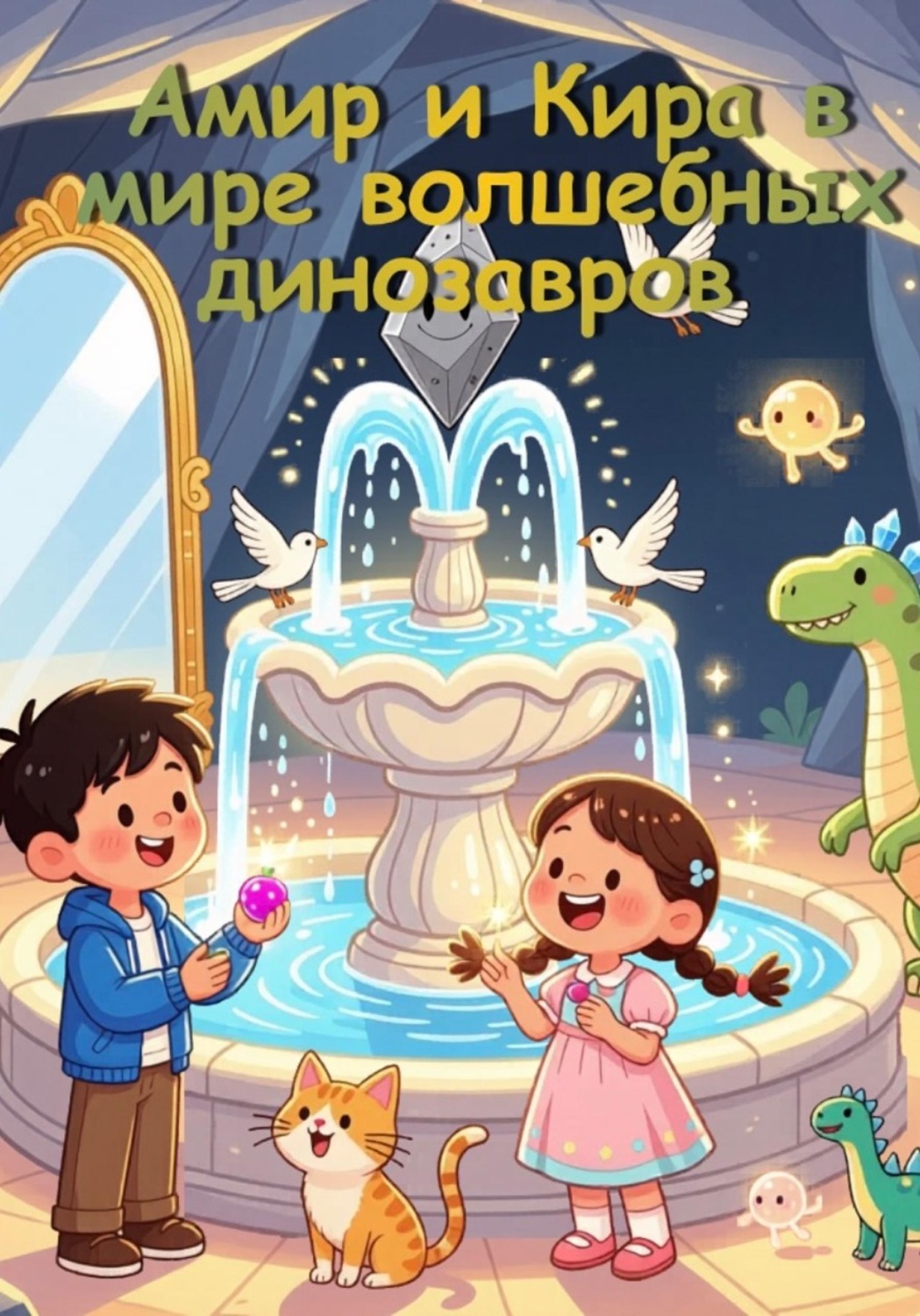 Обложка книги «Амир и Кира в мире волшебных динозавров»