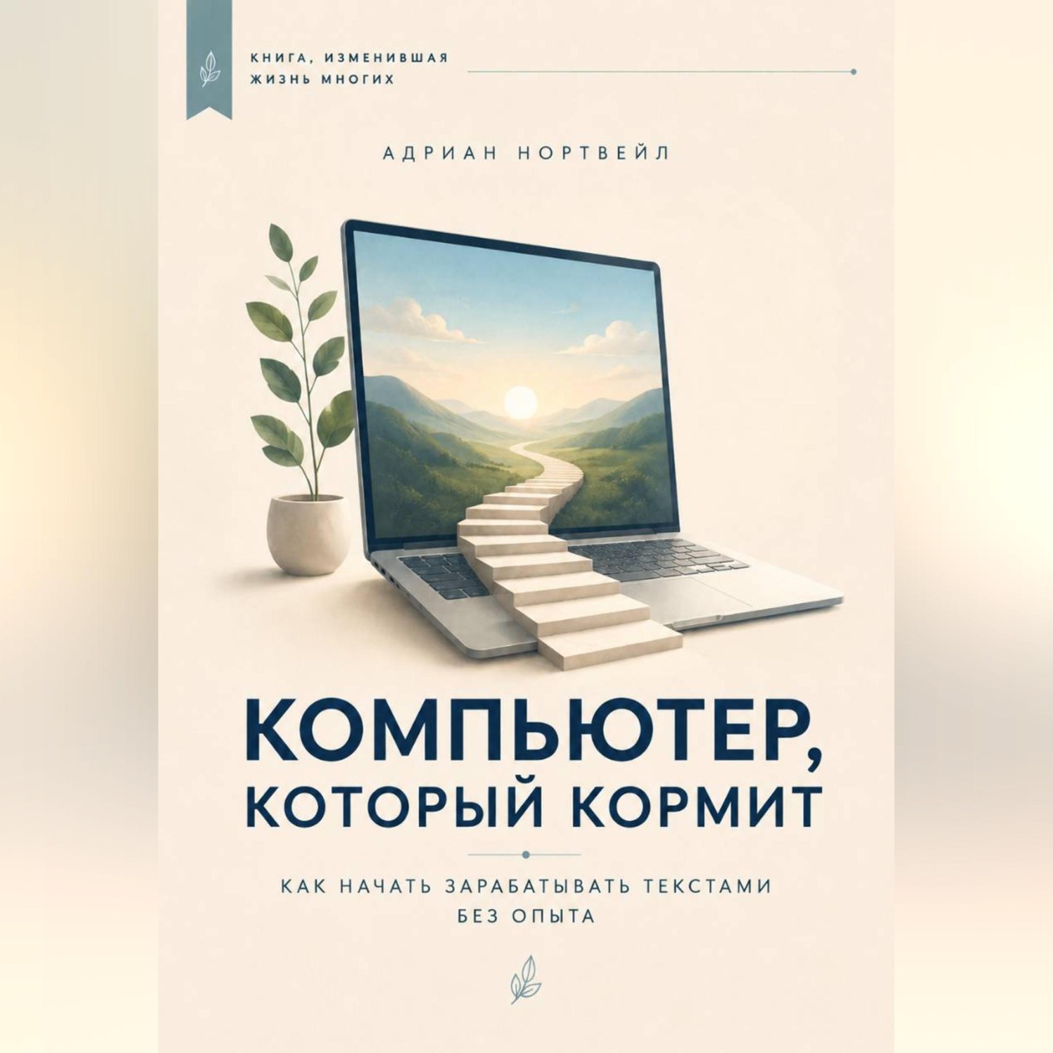 Обложка книги «Компьютер, который кормит. Как начать зарабатывать текстами без опыта»