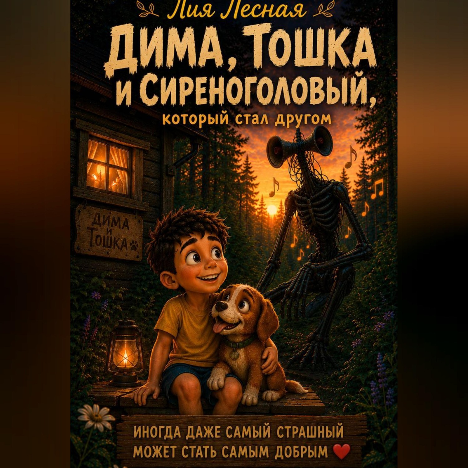Обложка книги «Дима, Тошка и Сиреноголовый, который стал другом»