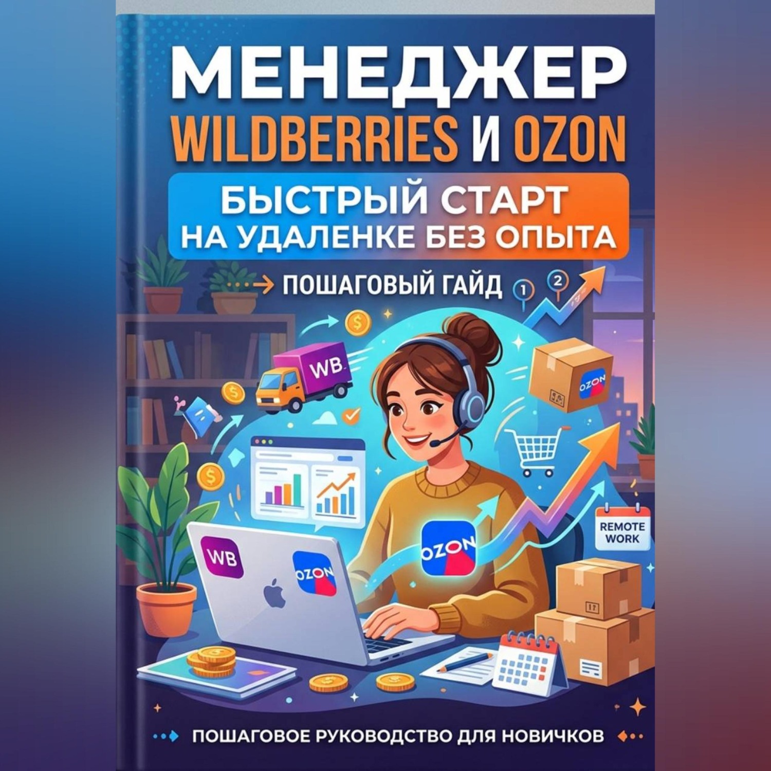 Обложка книги «Менеджер Wildberries и Ozon: быстрый старт на удаленке без опыта»