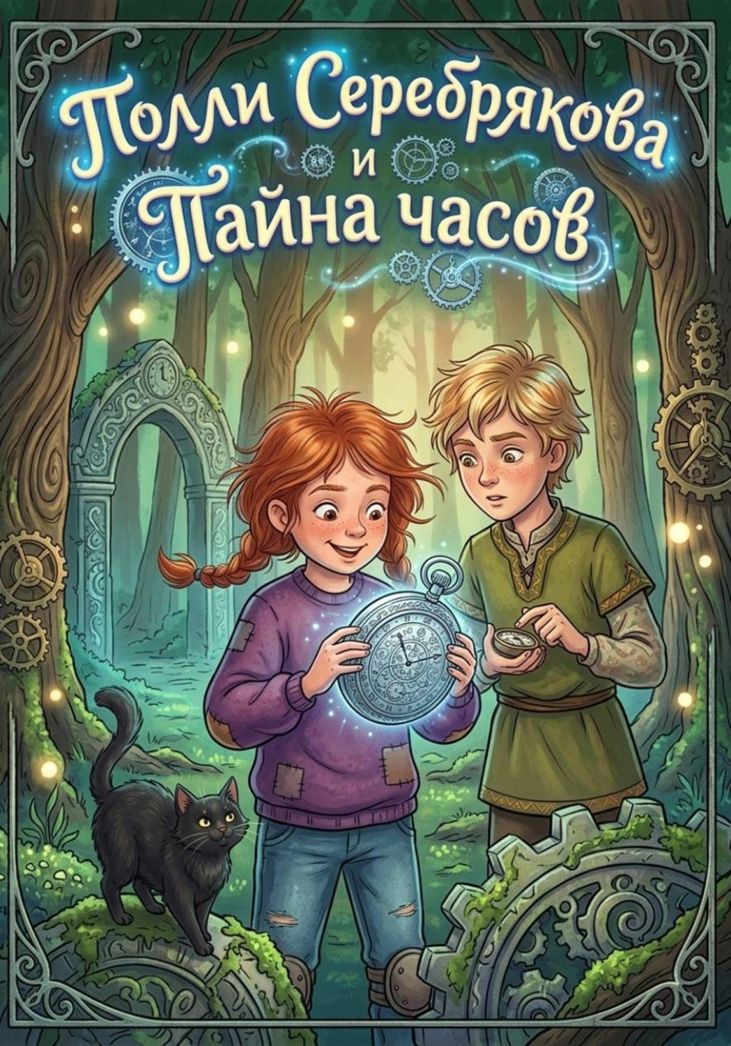 Обложка книги «Полли Серебрякова и тайна часов»