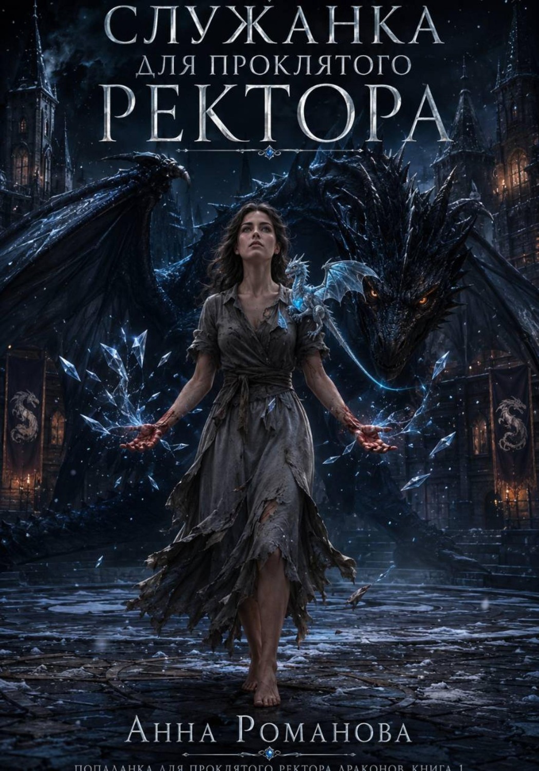 Обложка книги «Служанка для проклятого ректора книга первая»