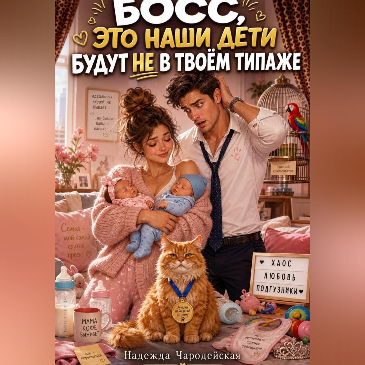 Обложка книги «БОСС, ЭТО НАШИ ДЕТИ БУДУТ НЕ В ТВОЁМ ТИПАЖЕ»