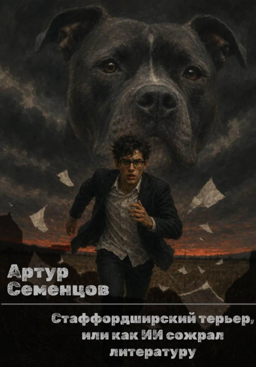Обложка книги «Стаффордширский терьер, или как ИИ сожрал литературу»
